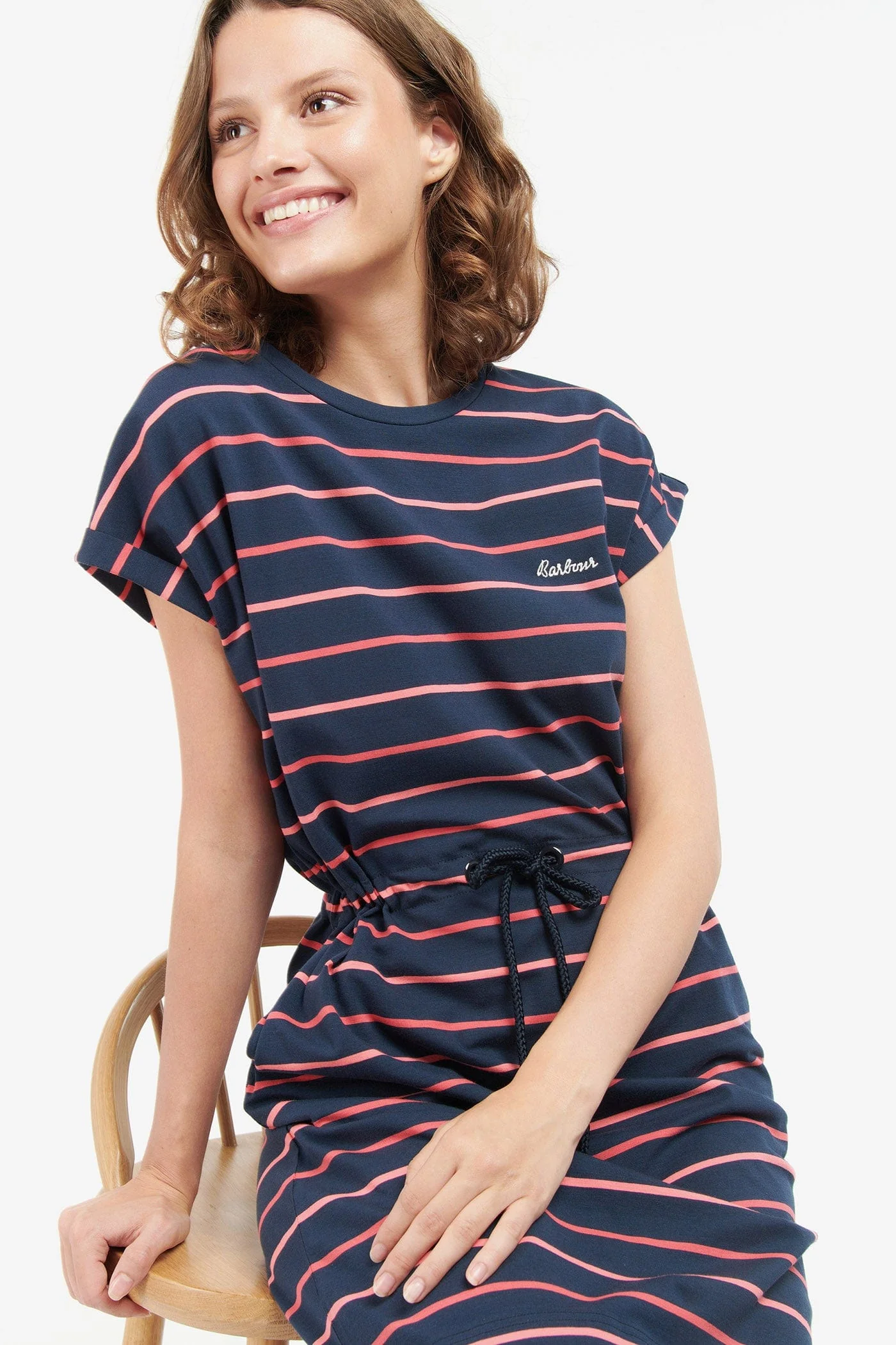 Marloes Stripe Dress - Navy Stripe - Image 2