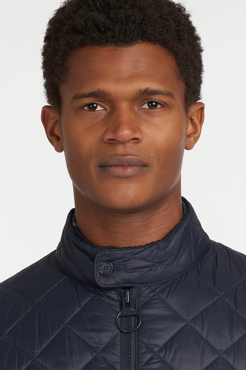 Mens Harrington Quilted Jacket - Navy - Image 6