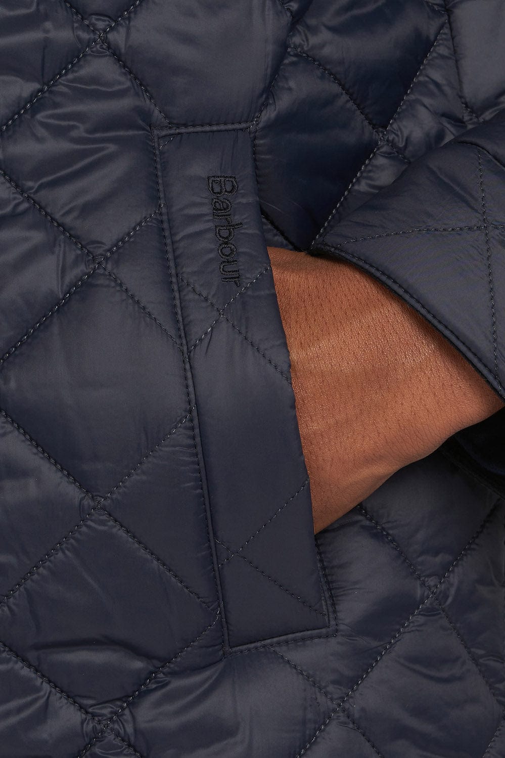 Mens Harrington Quilted Jacket - Navy - Image 7