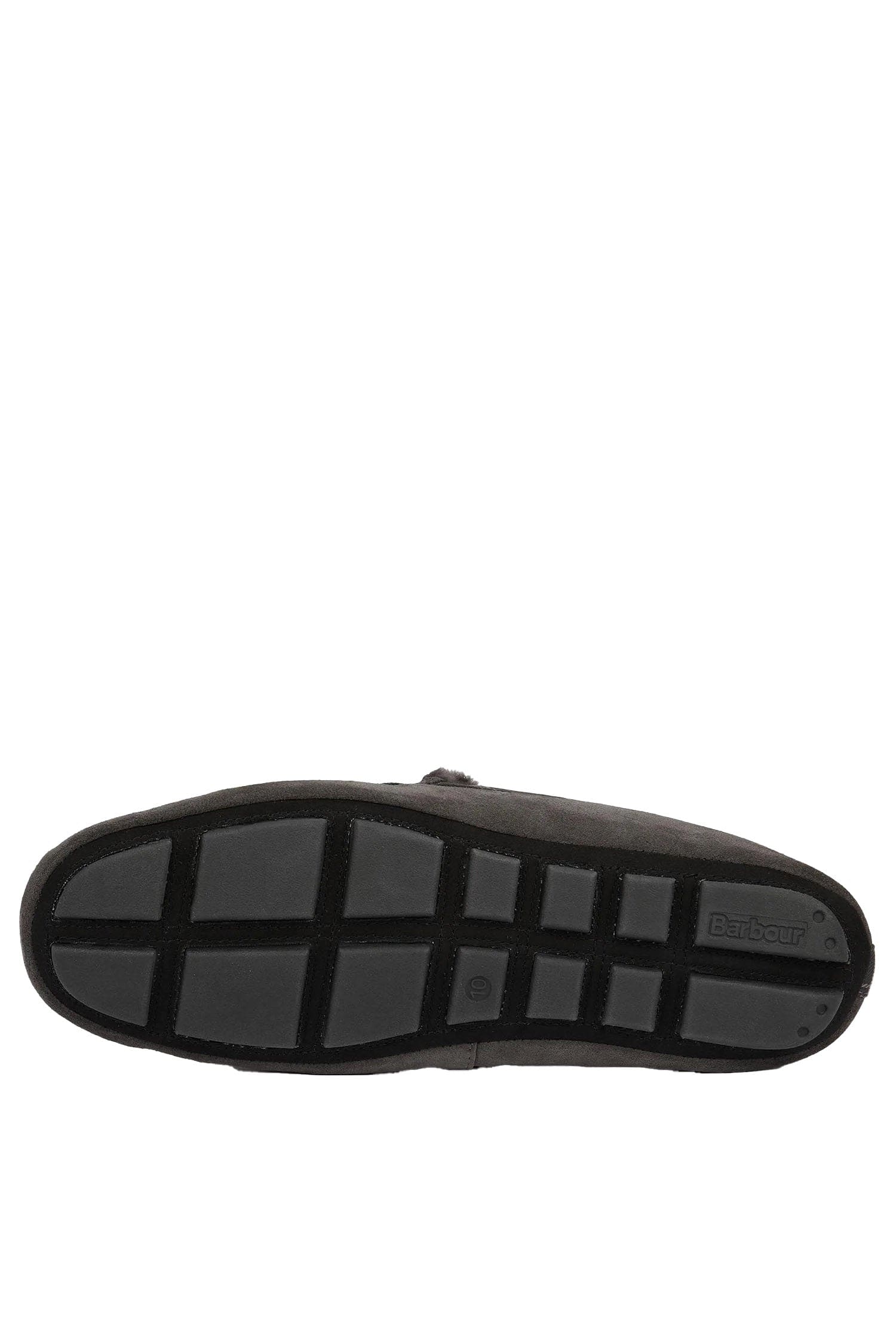 Mens Monty Suede Slippers - Dark Grey Suede - Image 4