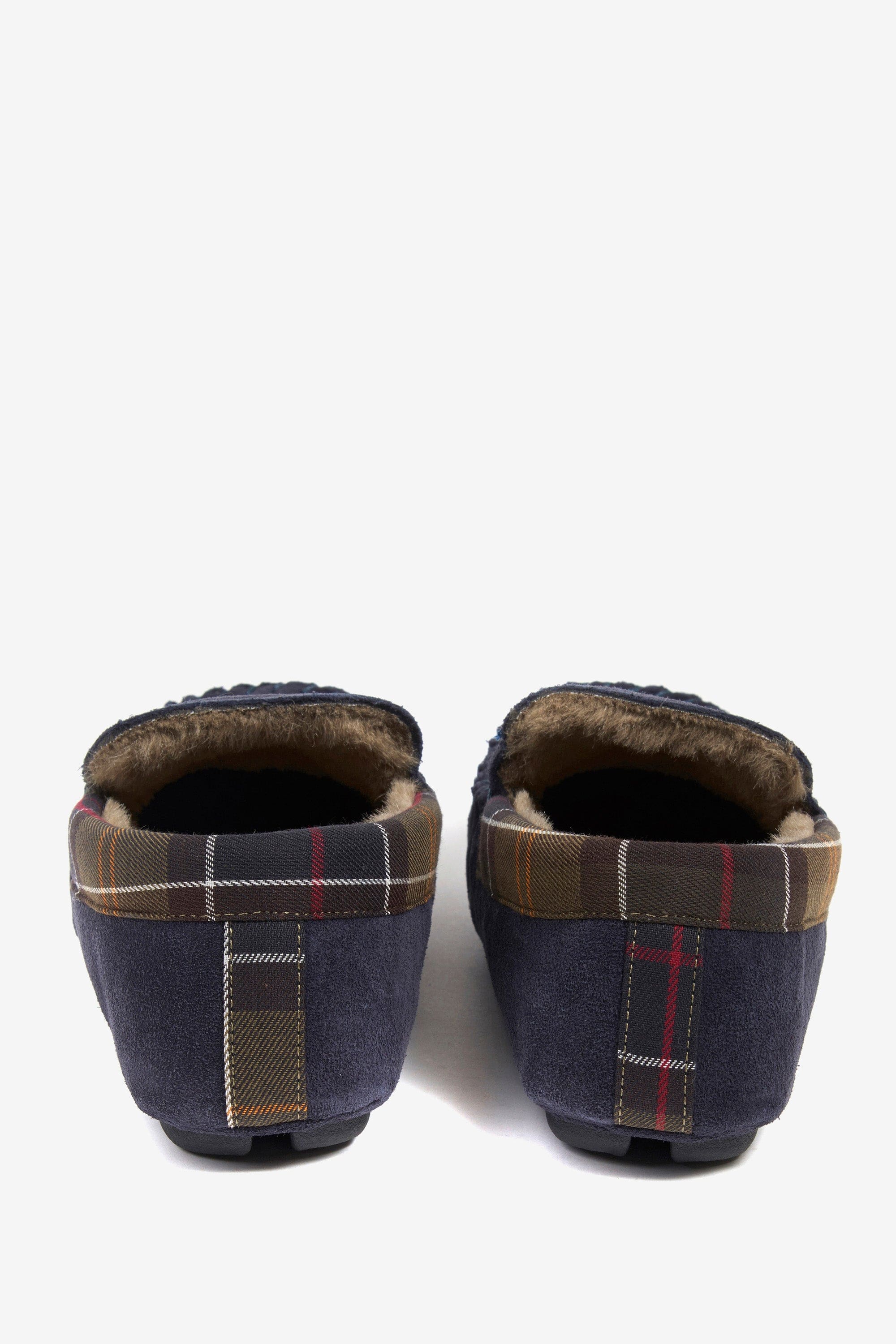 Mens Monty Suede Slippers - Navy Suede - Image 3