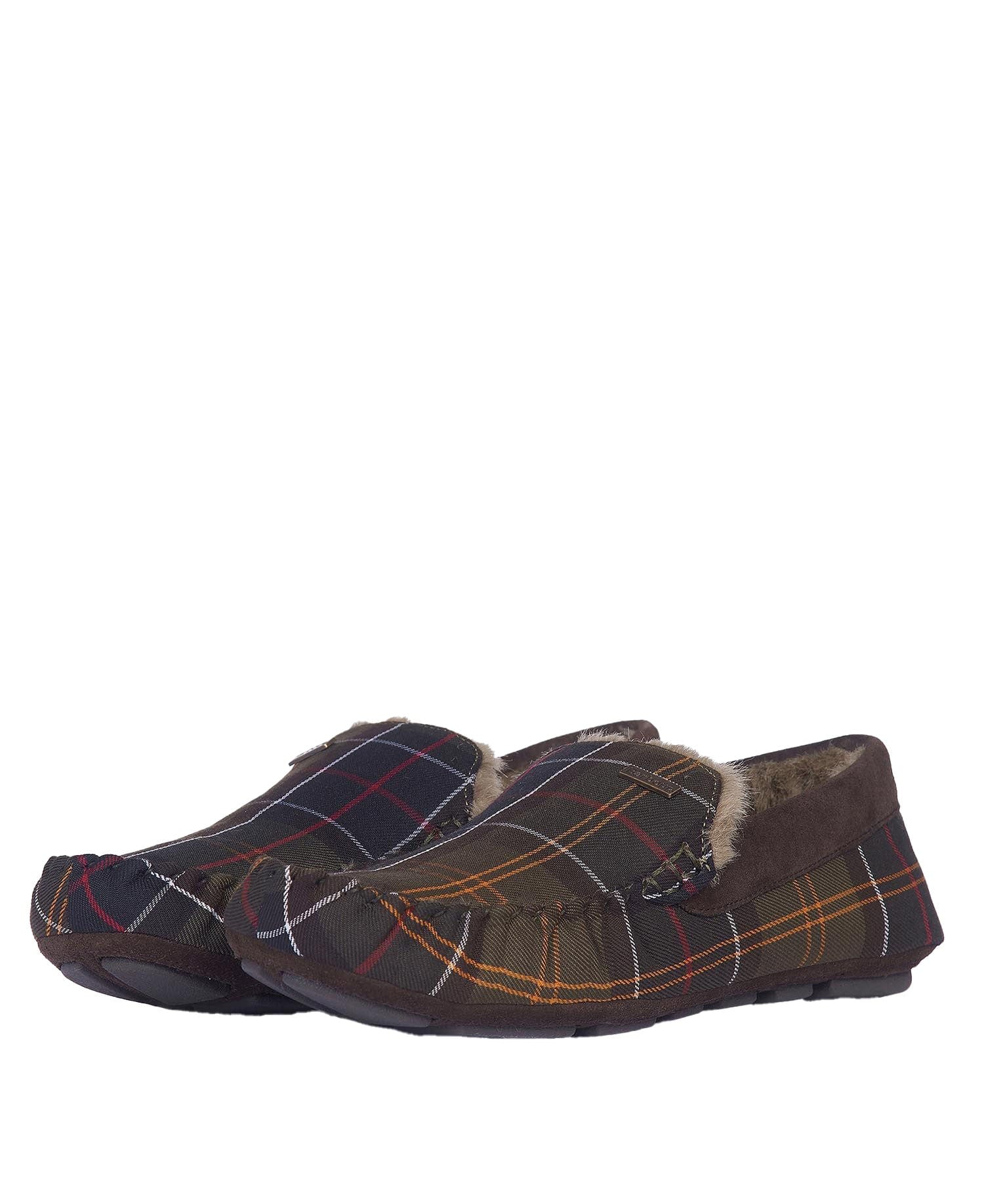 Mens Monty Suede Slippers - Recycled Classic Tartan - Image 2