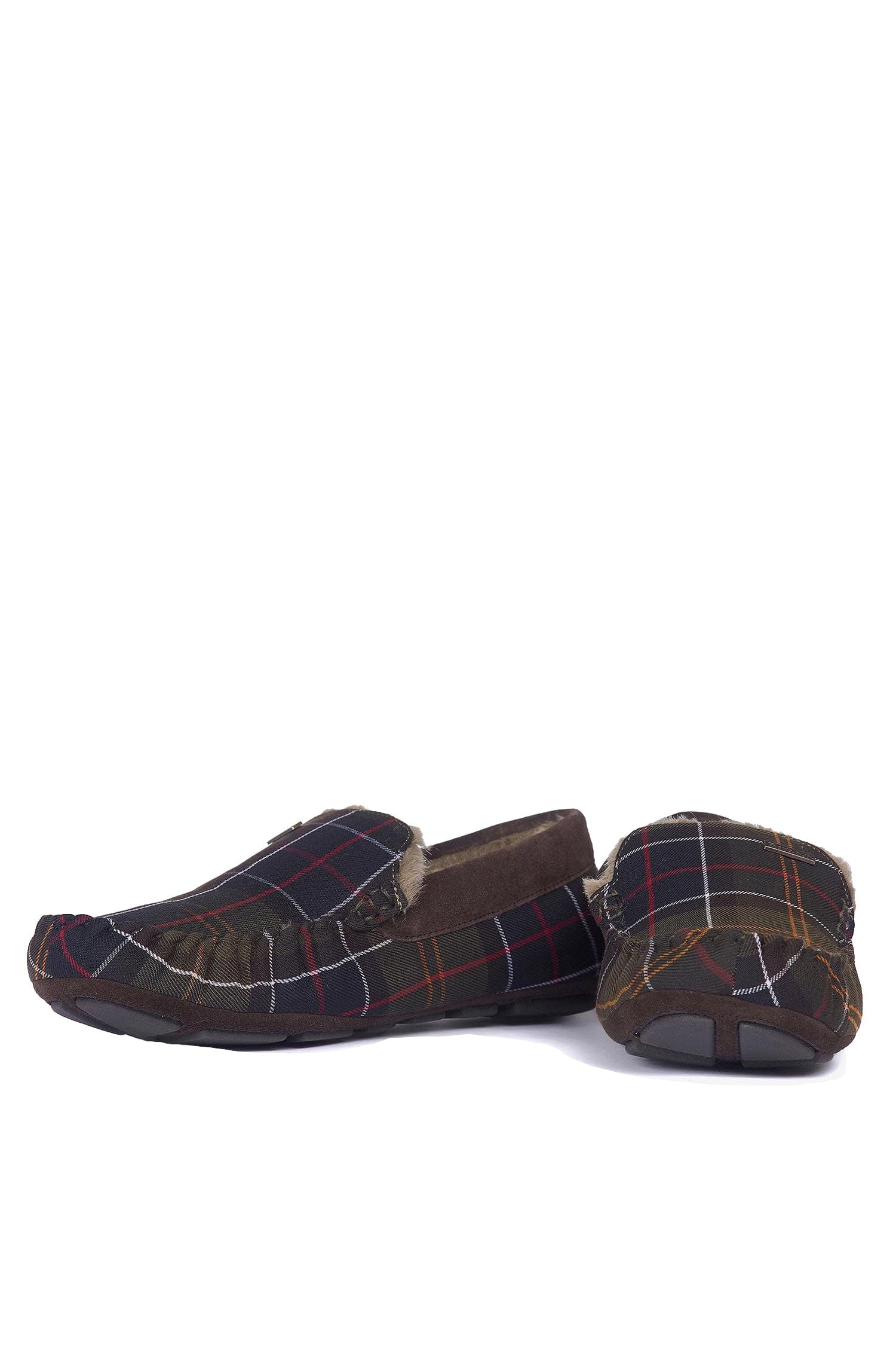 Mens Monty Suede Slippers - Recycled Classic Tartan - Image 3
