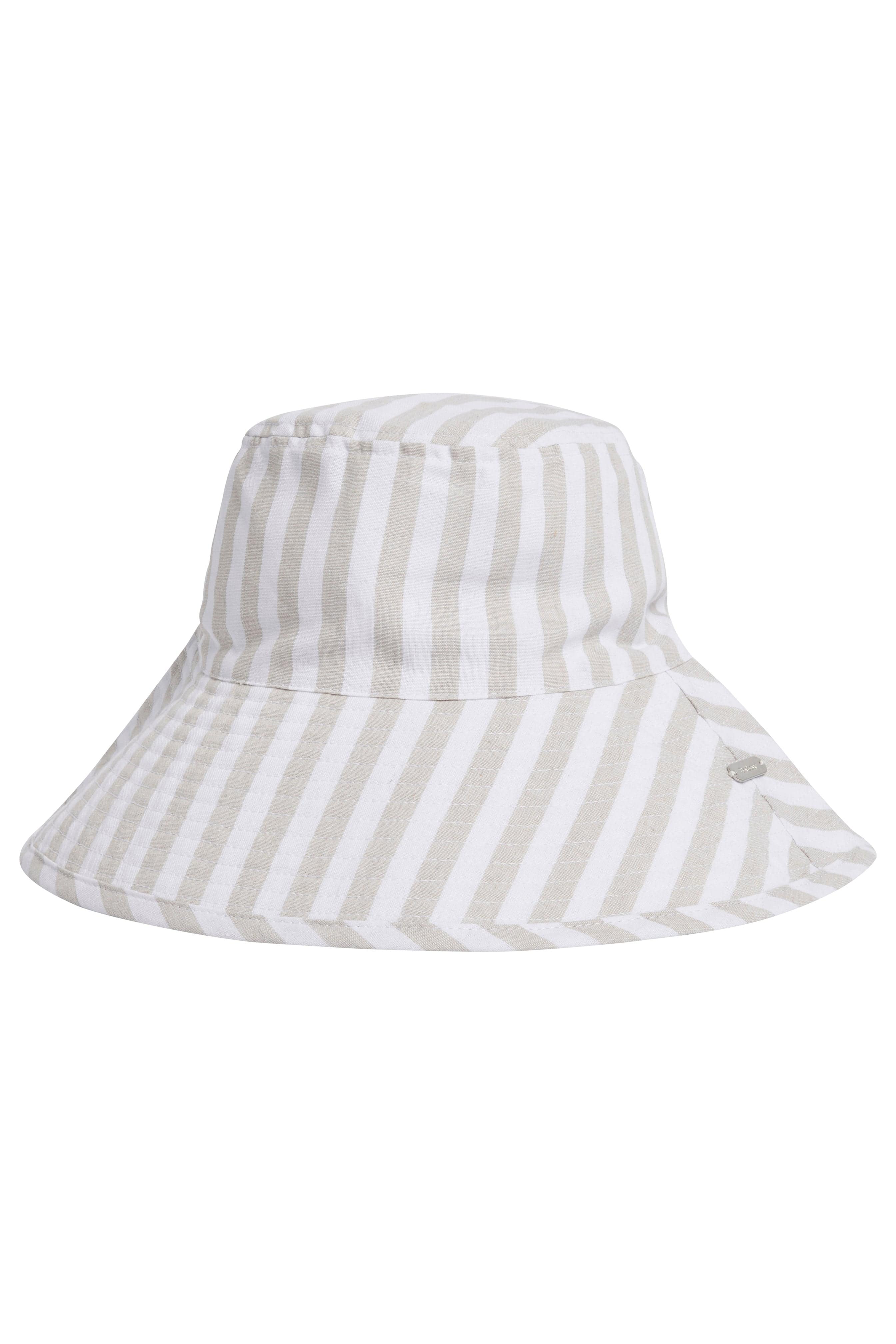Millie Bucket Hat - Light Sand Stripe