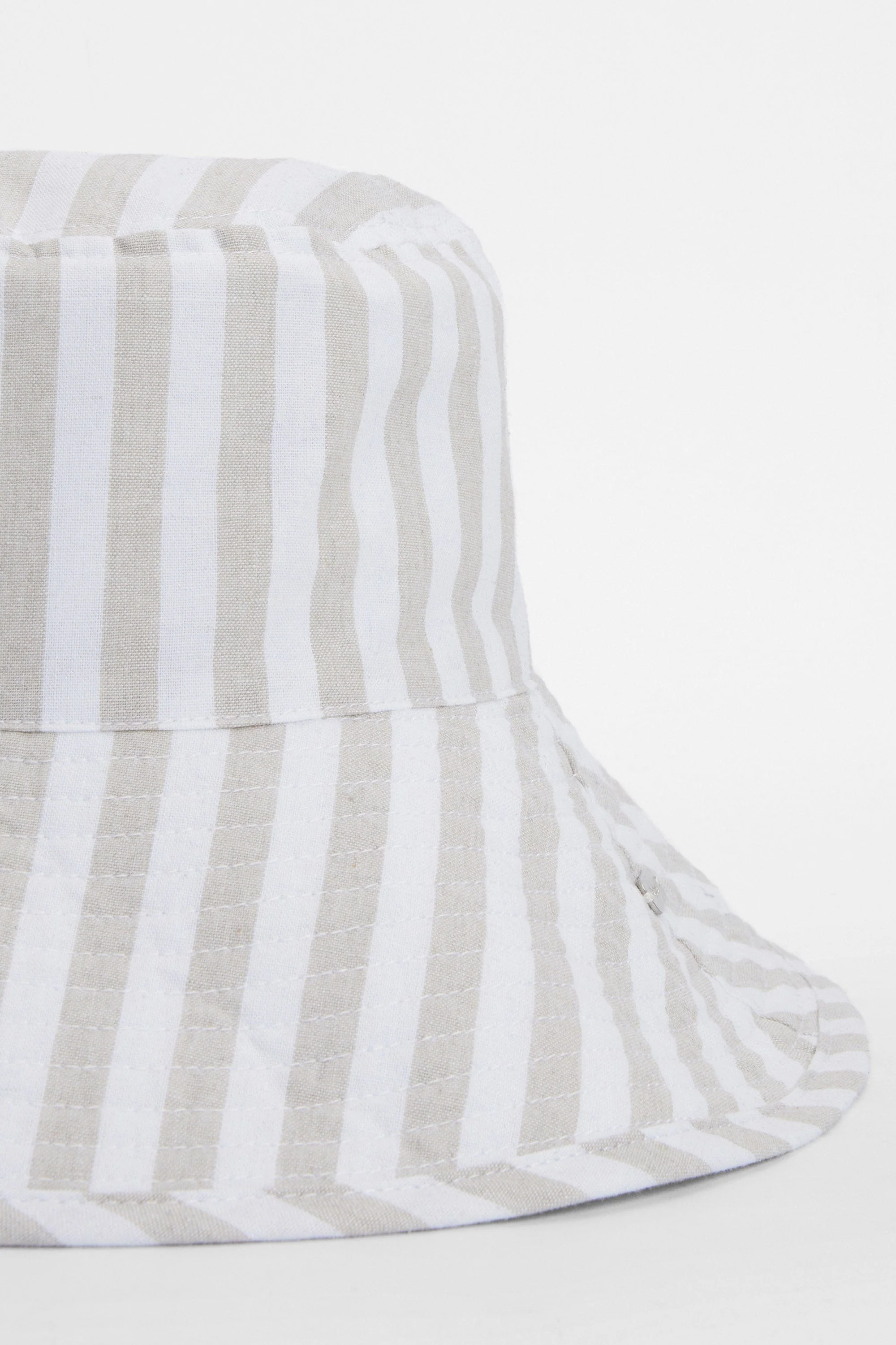 Millie Bucket Hat - Light Sand Stripe - Image 5