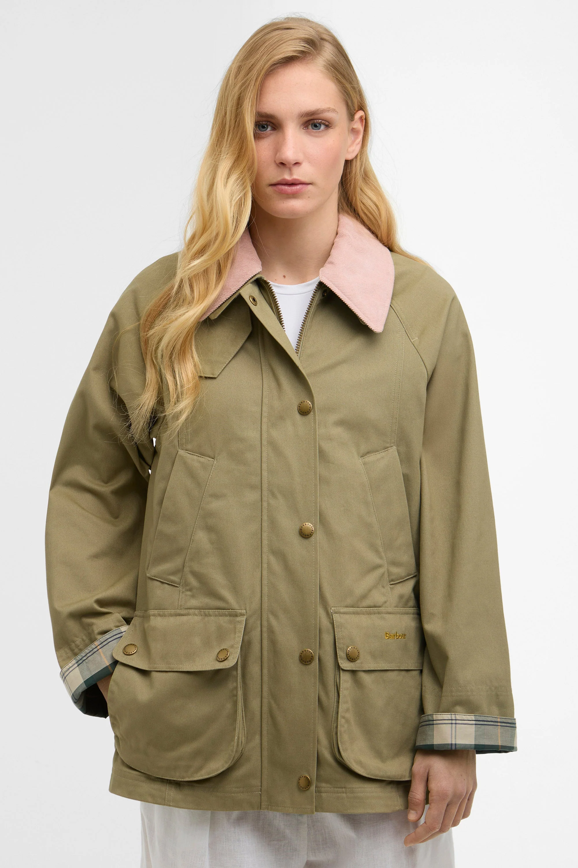 Modern Beadnell Jacket - Bleached Olive/Ancient/Gardenia - Image 2