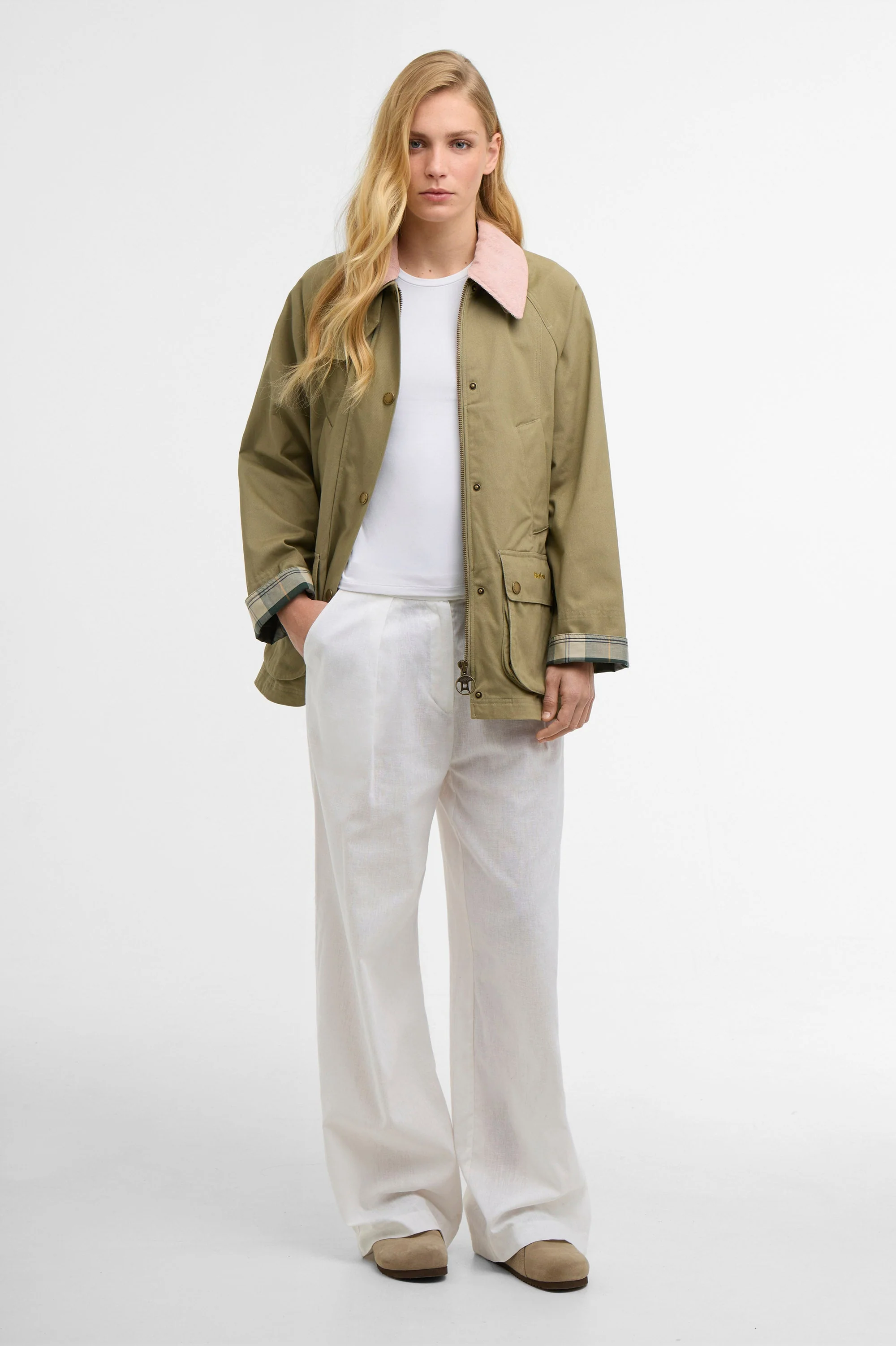 Modern Beadnell Jacket - Bleached Olive/Ancient/Gardenia - Image 6