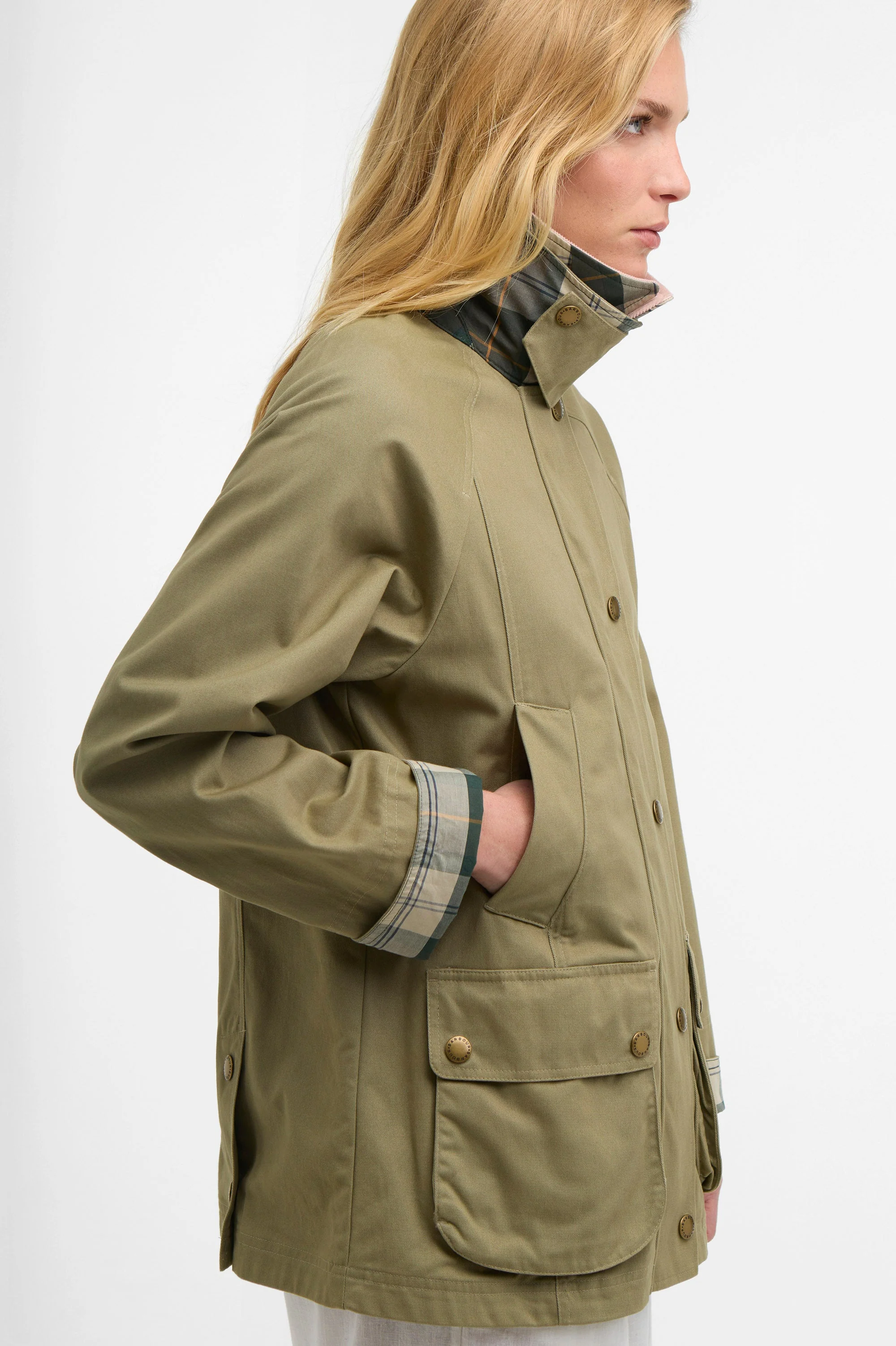 Modern Beadnell Jacket - Bleached Olive/Ancient/Gardenia - Image 7