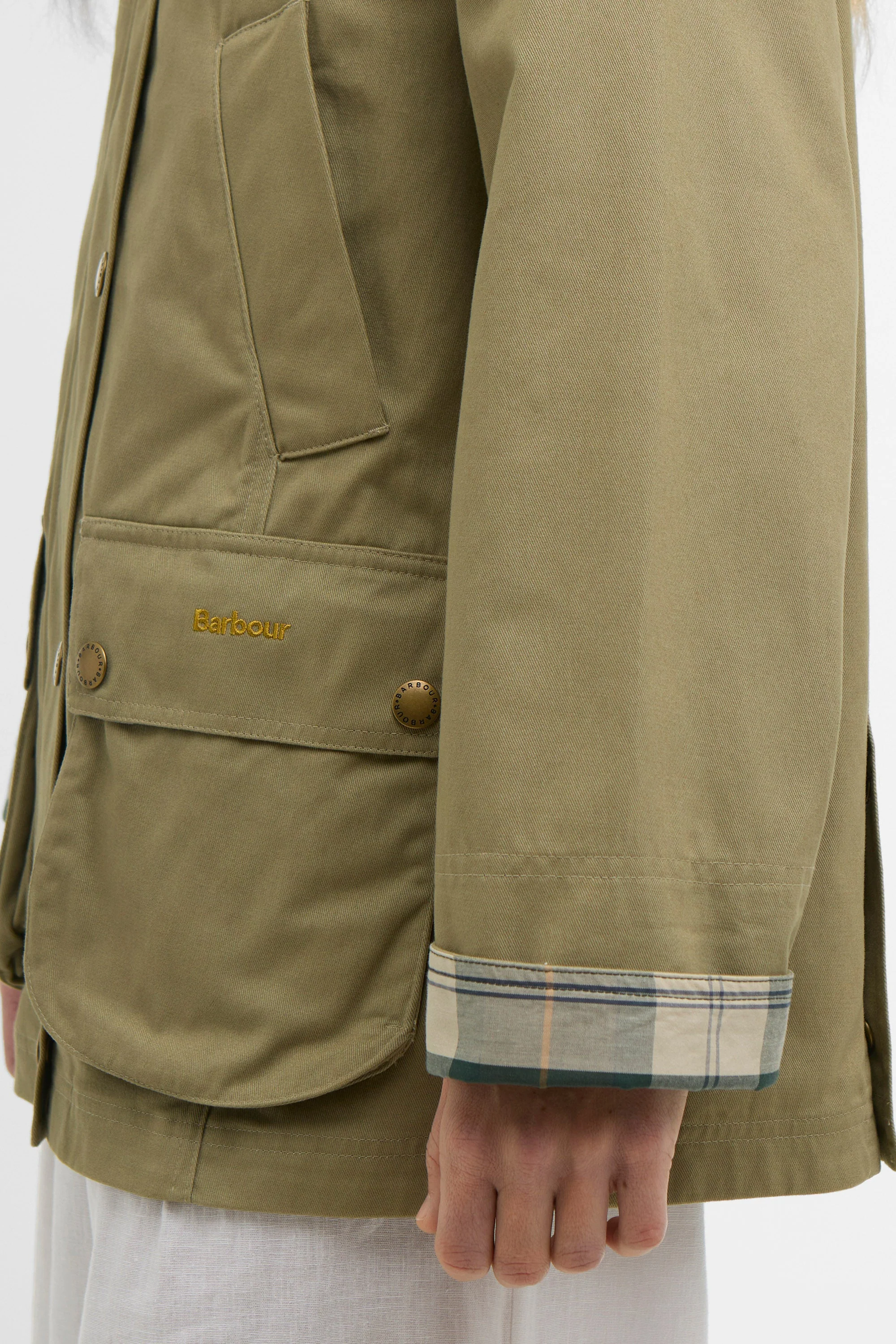 Modern Beadnell Jacket - Bleached Olive/Ancient/Gardenia - Image 8