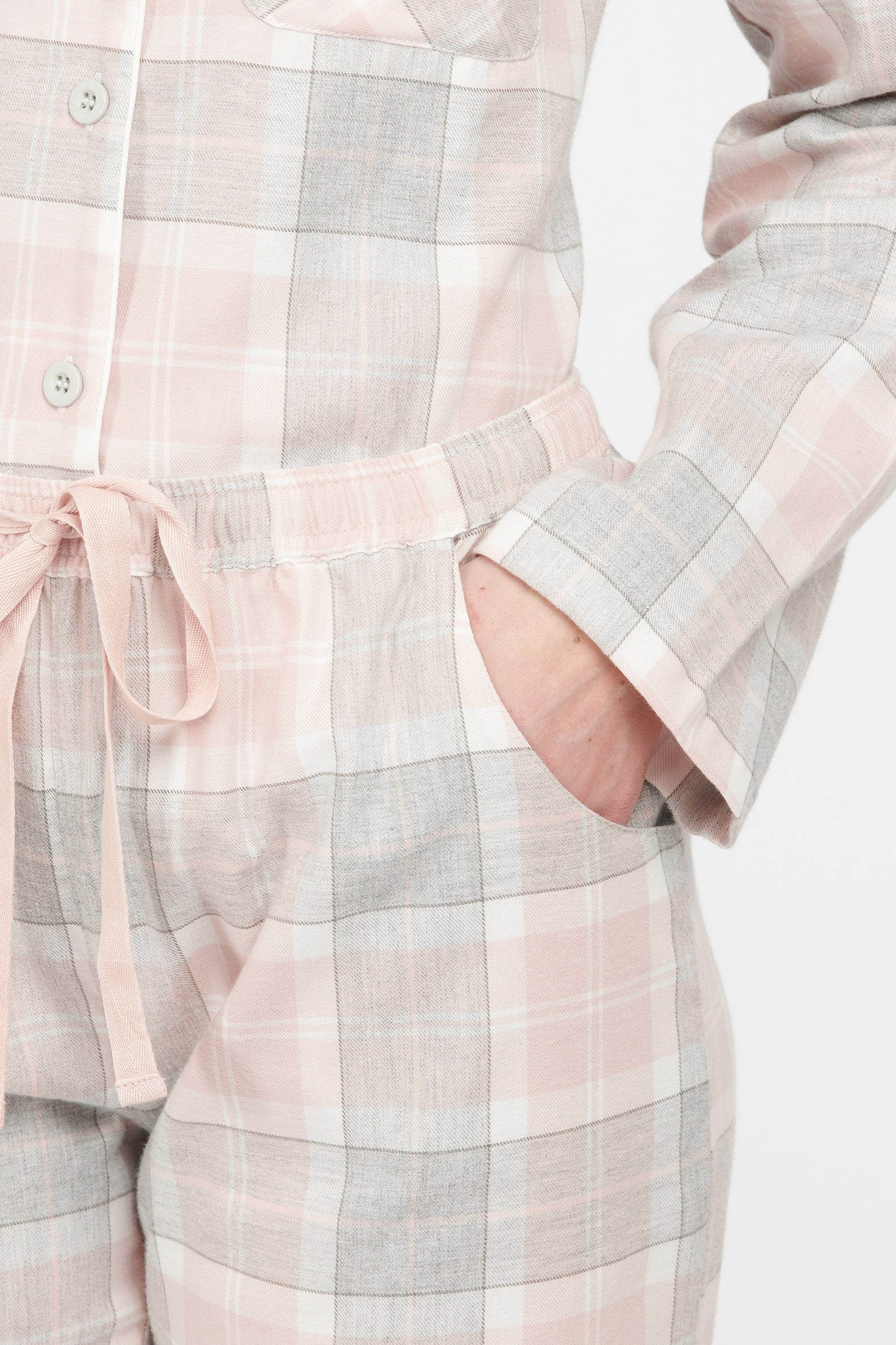 Nancy Pyjama Trousers - Pink Tartan - Image 4