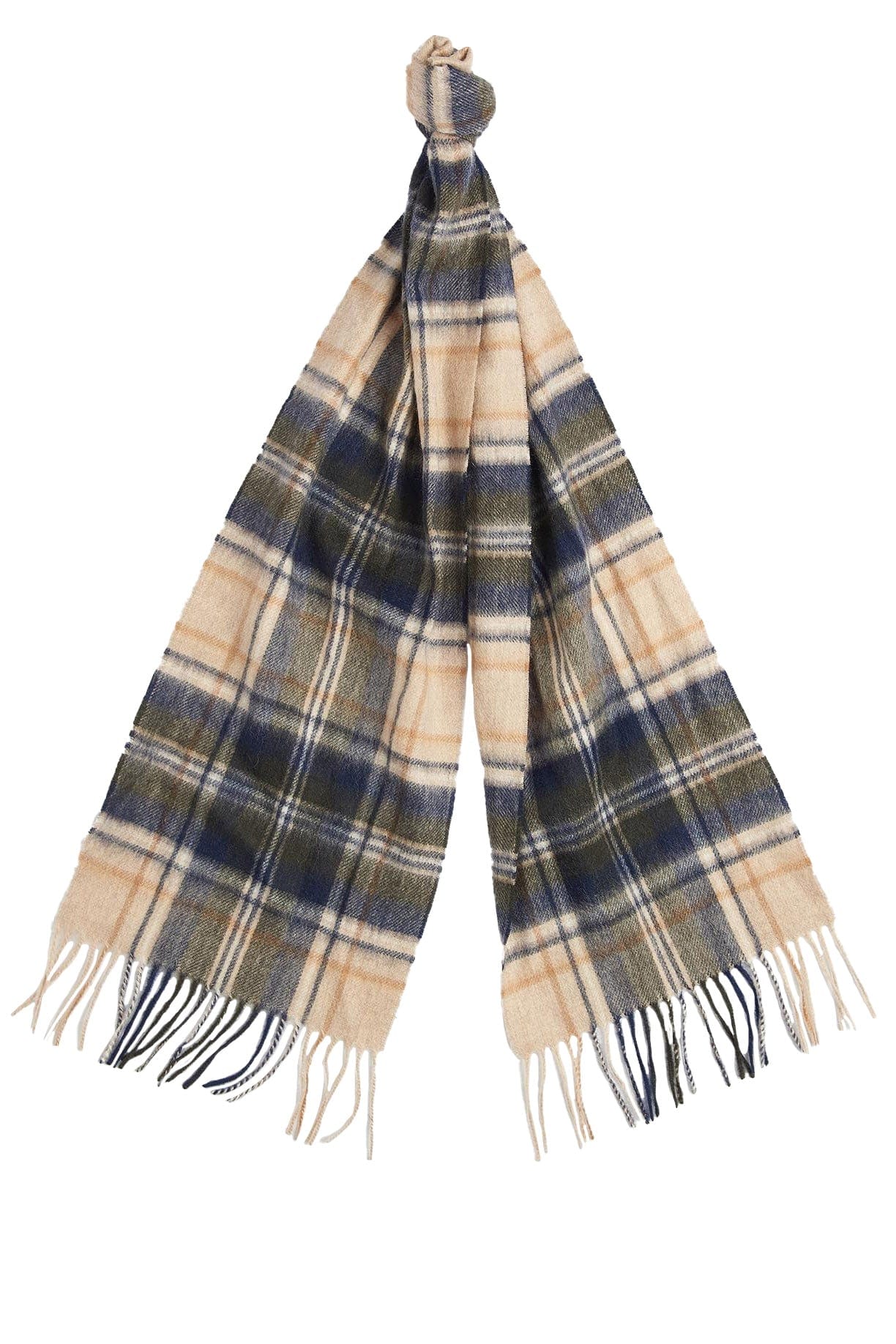 New Check Tartan Scarf - Sand Beige Plaid