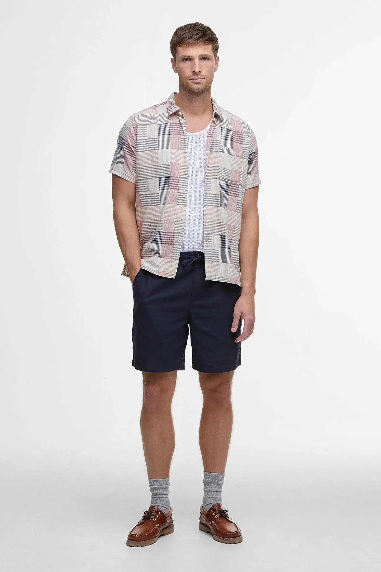 Oakshore Regular Fit Short Sleeve Shirt - Washed Stone - Image 6
