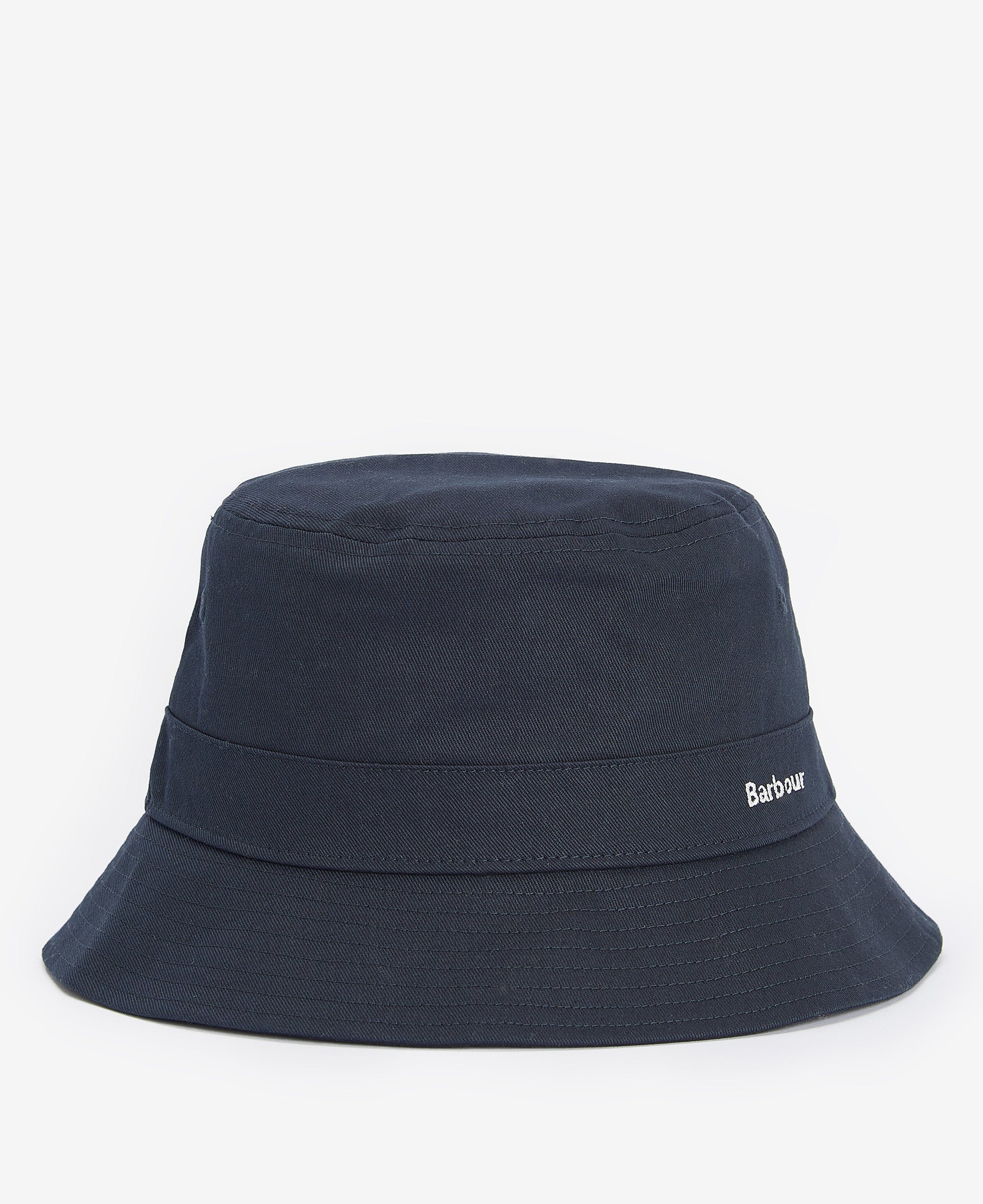 Olivia Cotton Bucket Hat - Navy/Ecru