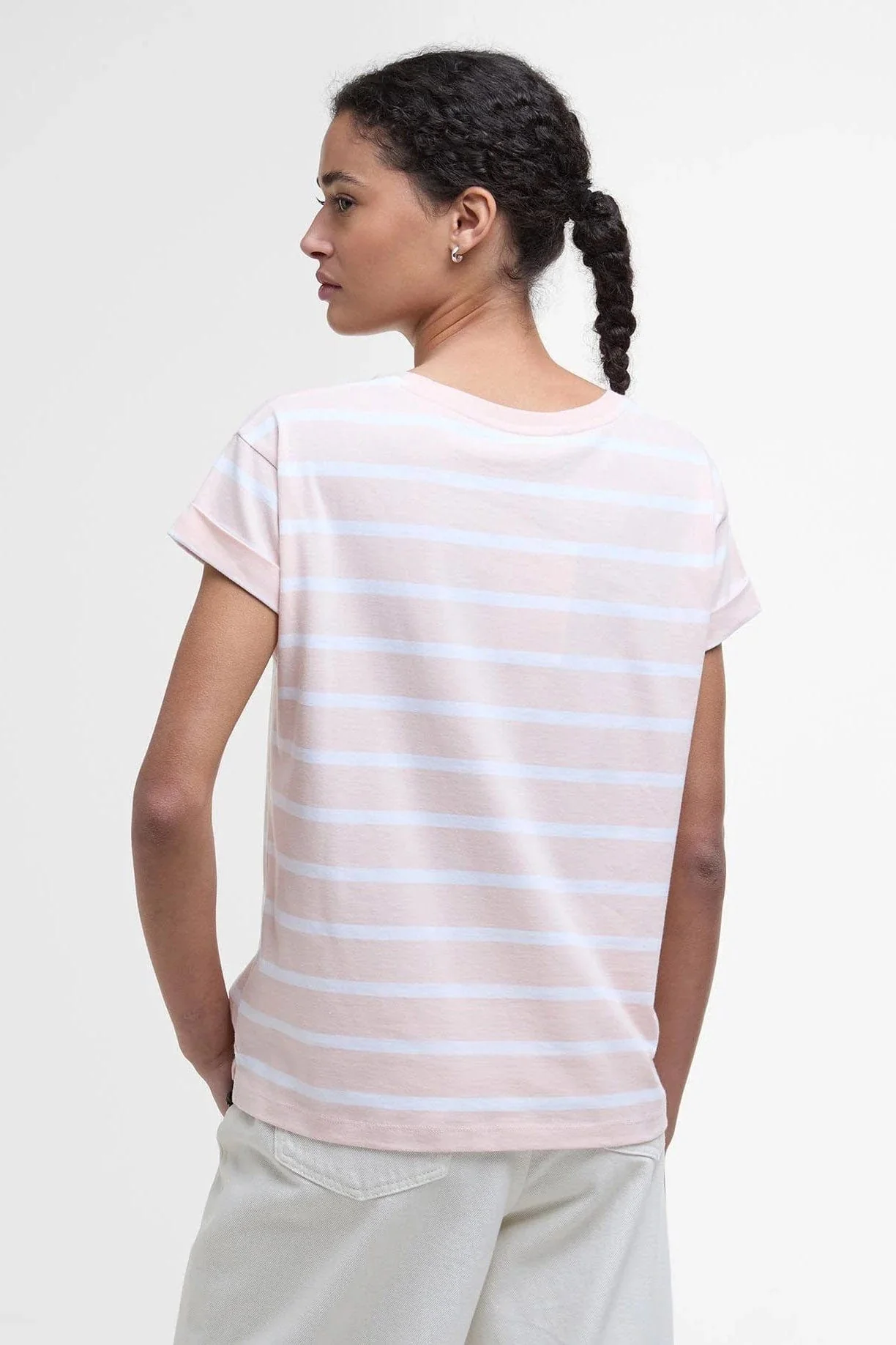 Otterburn Stipe T-Shirt - Primrose Pink - Image 3