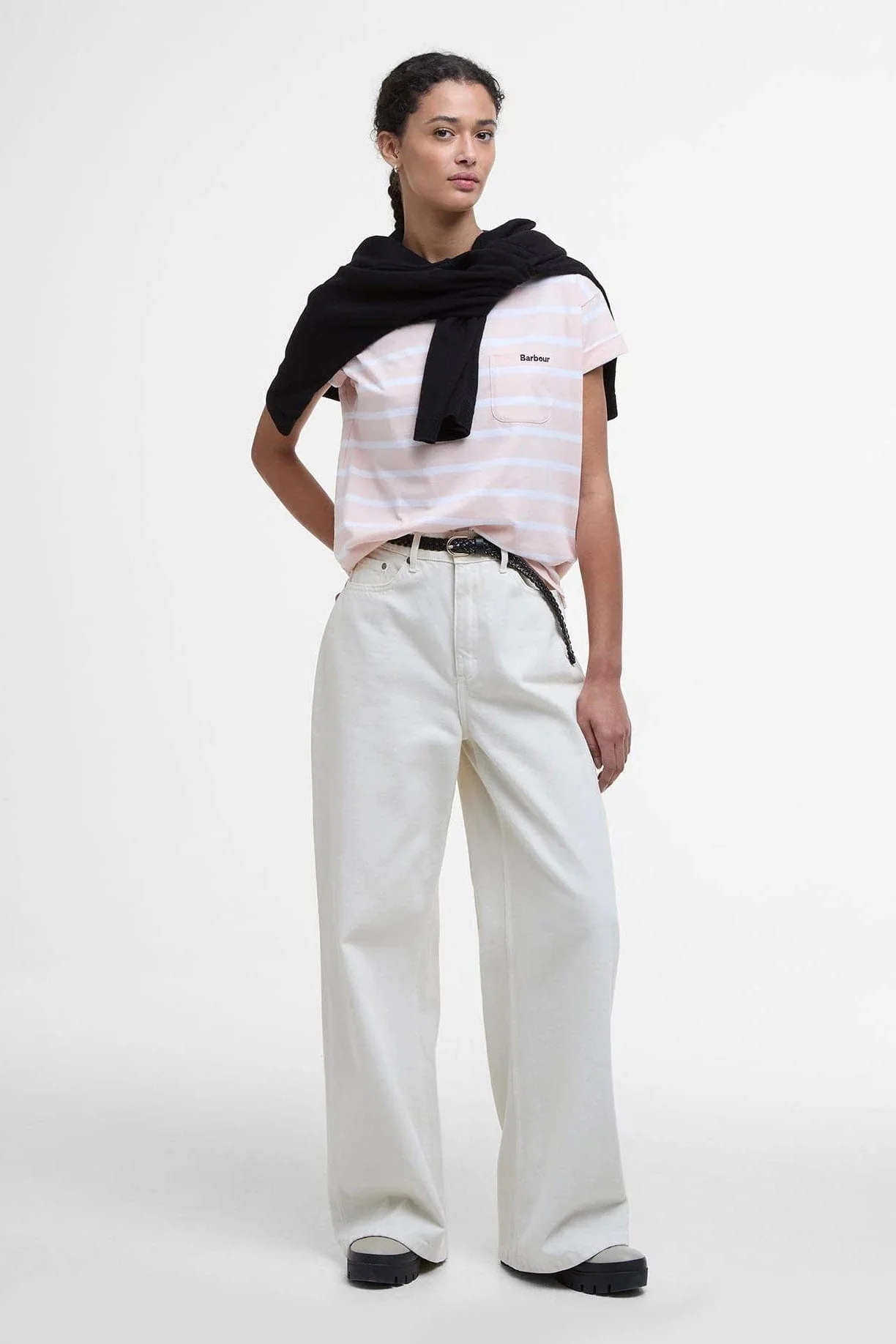 Otterburn Stipe T-Shirt - Primrose Pink - Image 4