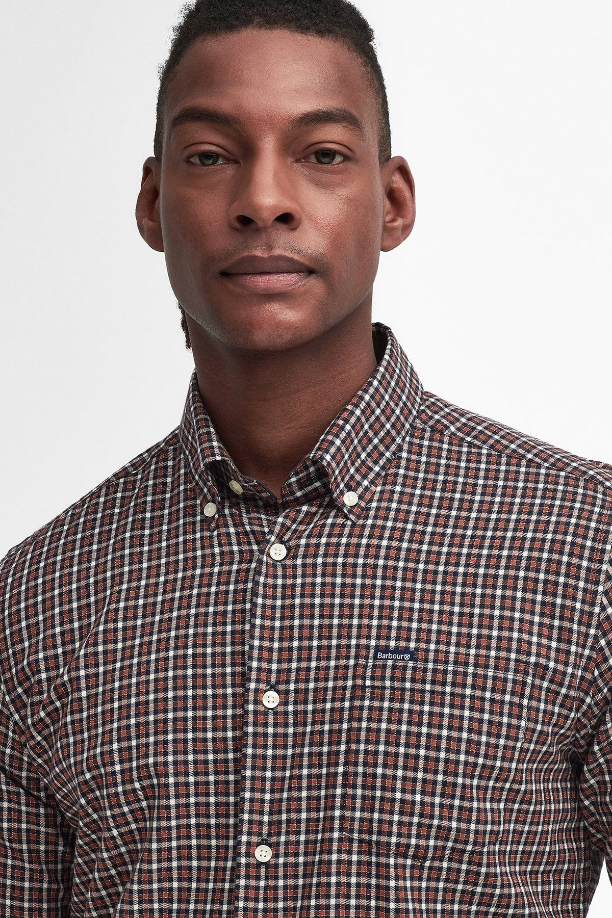 Padshaw Tailored Gingham Shirt - Navy - Image 4
