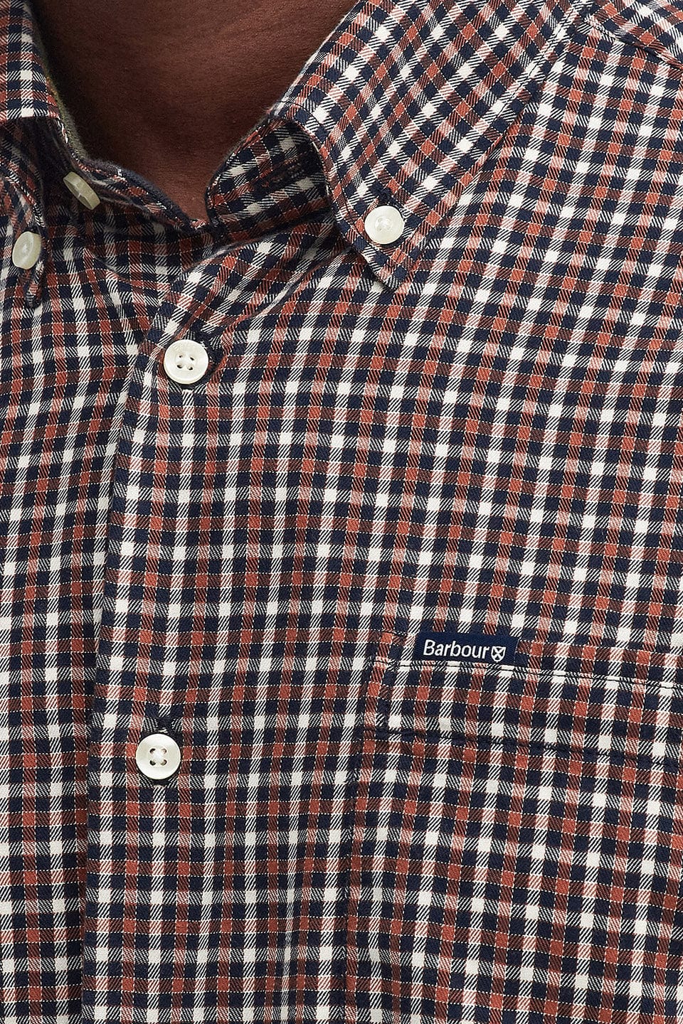 Padshaw Tailored Gingham Shirt - Navy - Image 5