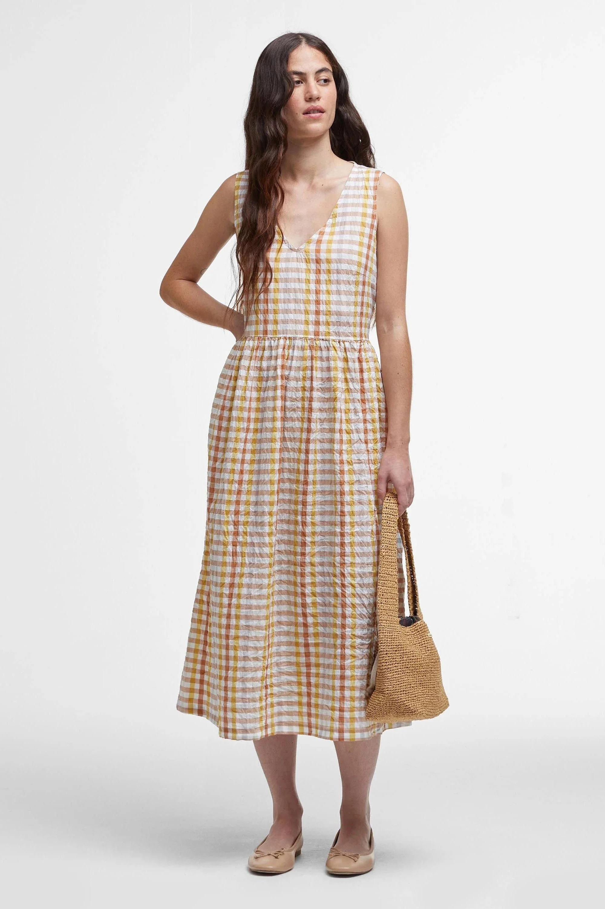 Penelope Midi Dress - Multi Gingham - Image 2