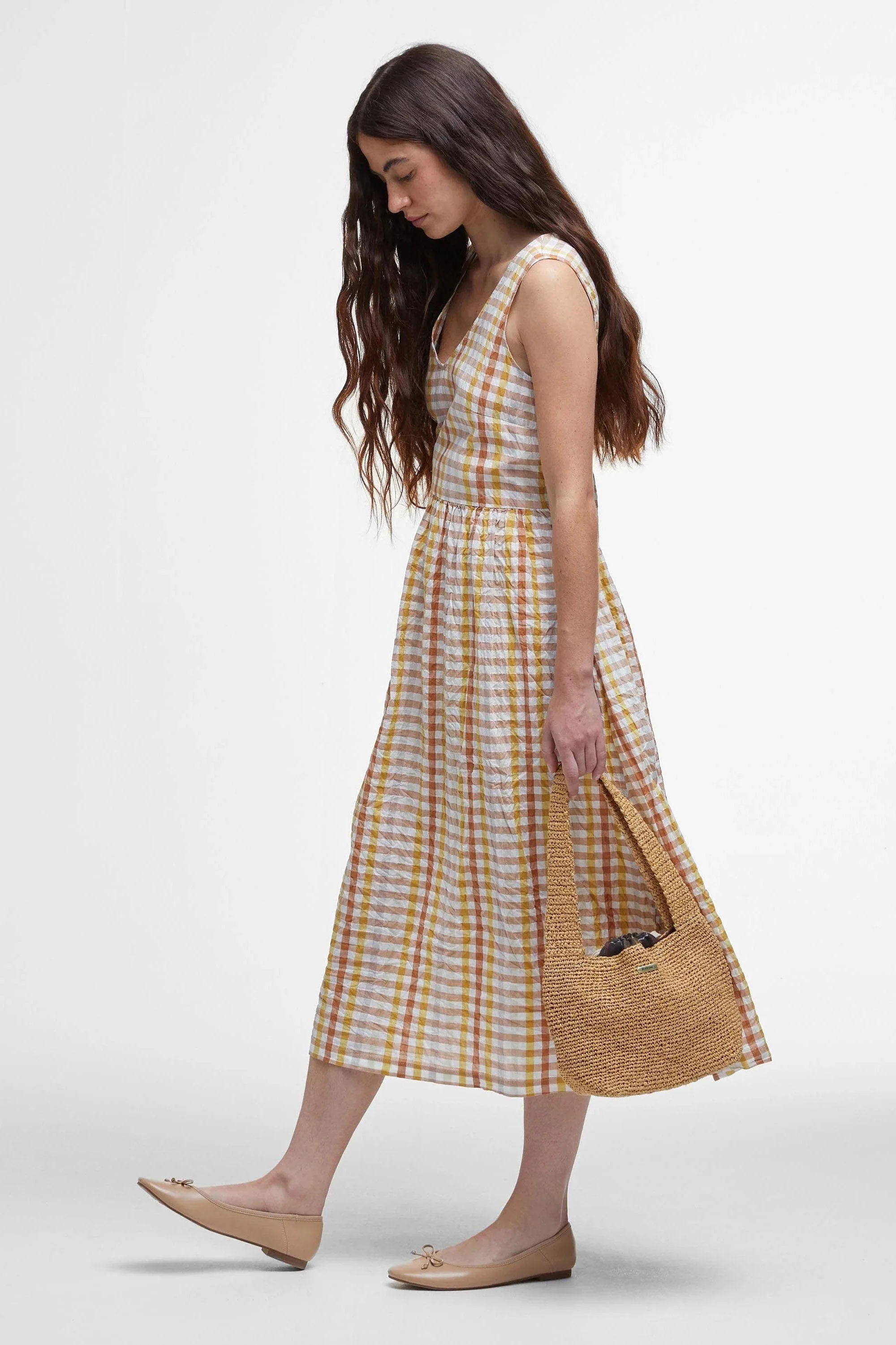 Penelope Midi Dress - Multi Gingham - Image 3
