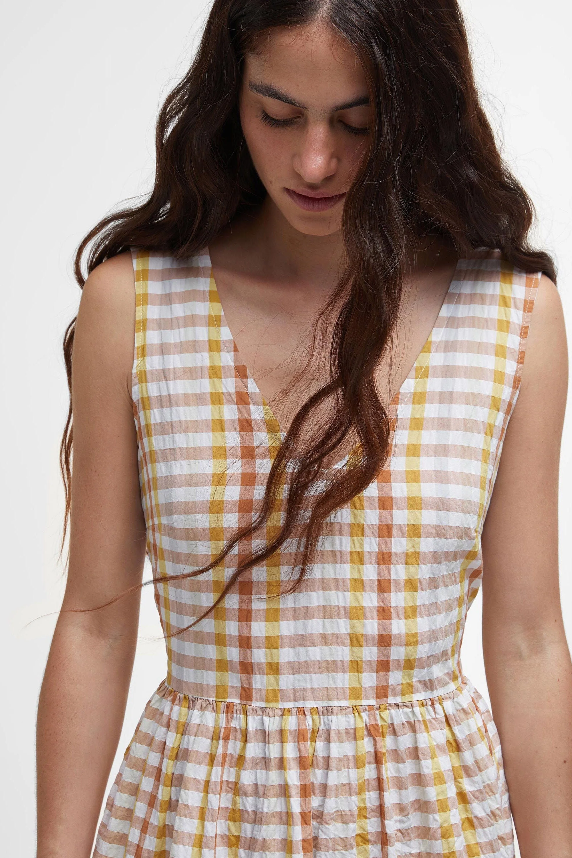 Penelope Midi Dress - Multi Gingham - Image 5