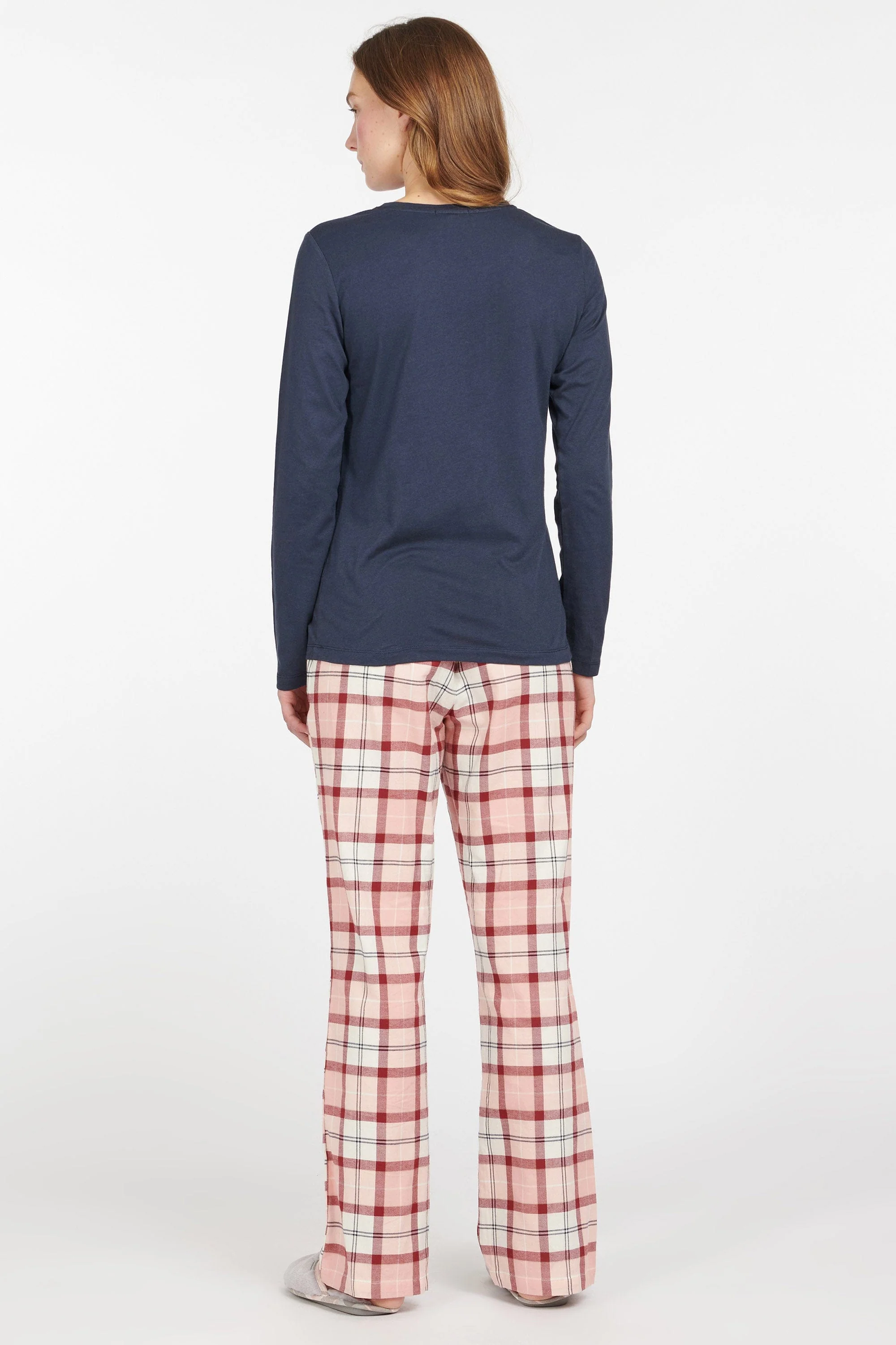 Phoebe Pyjama Set - Red/Pink Tartan - Image 3