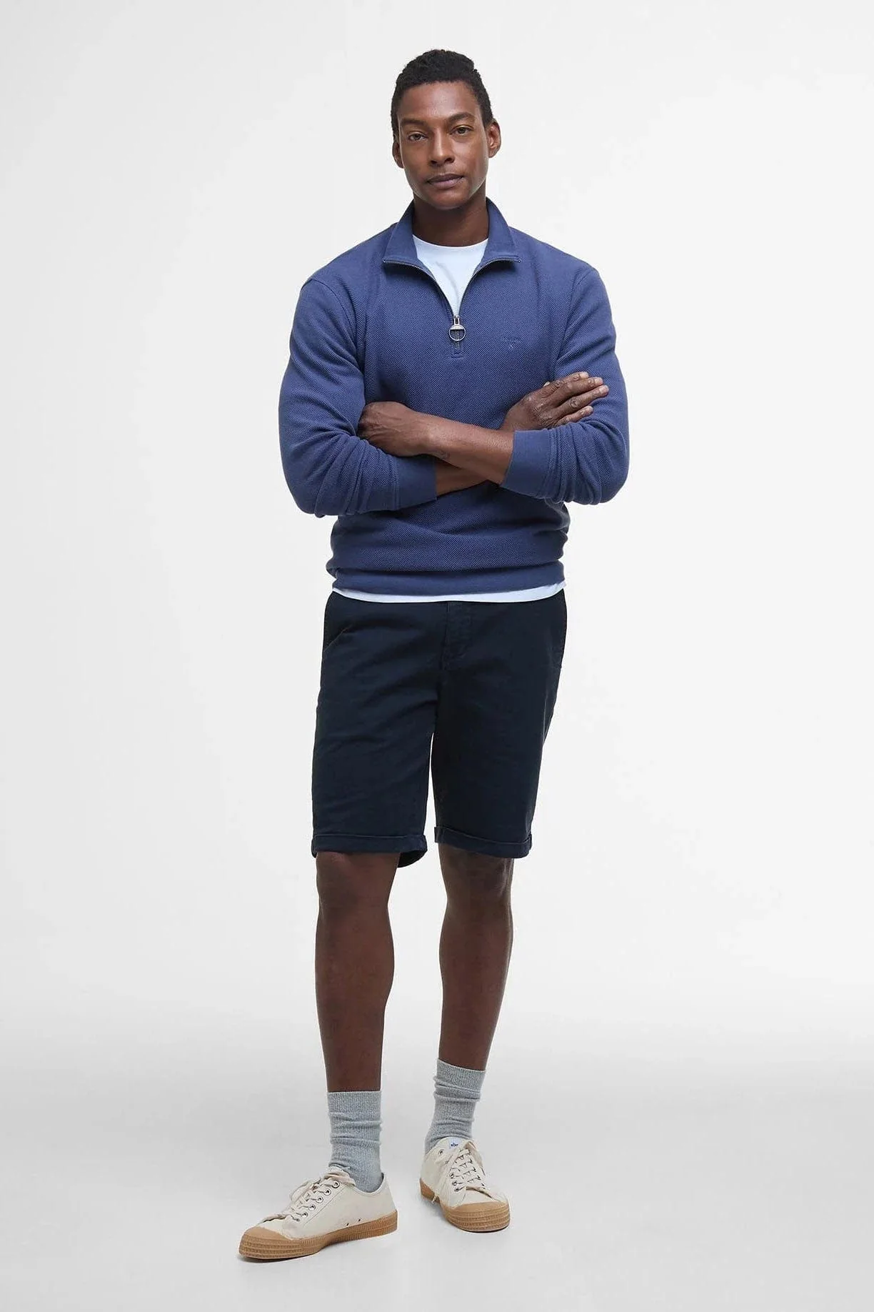 Pique Half Zip Sweatshirt - Oceana - Image 4