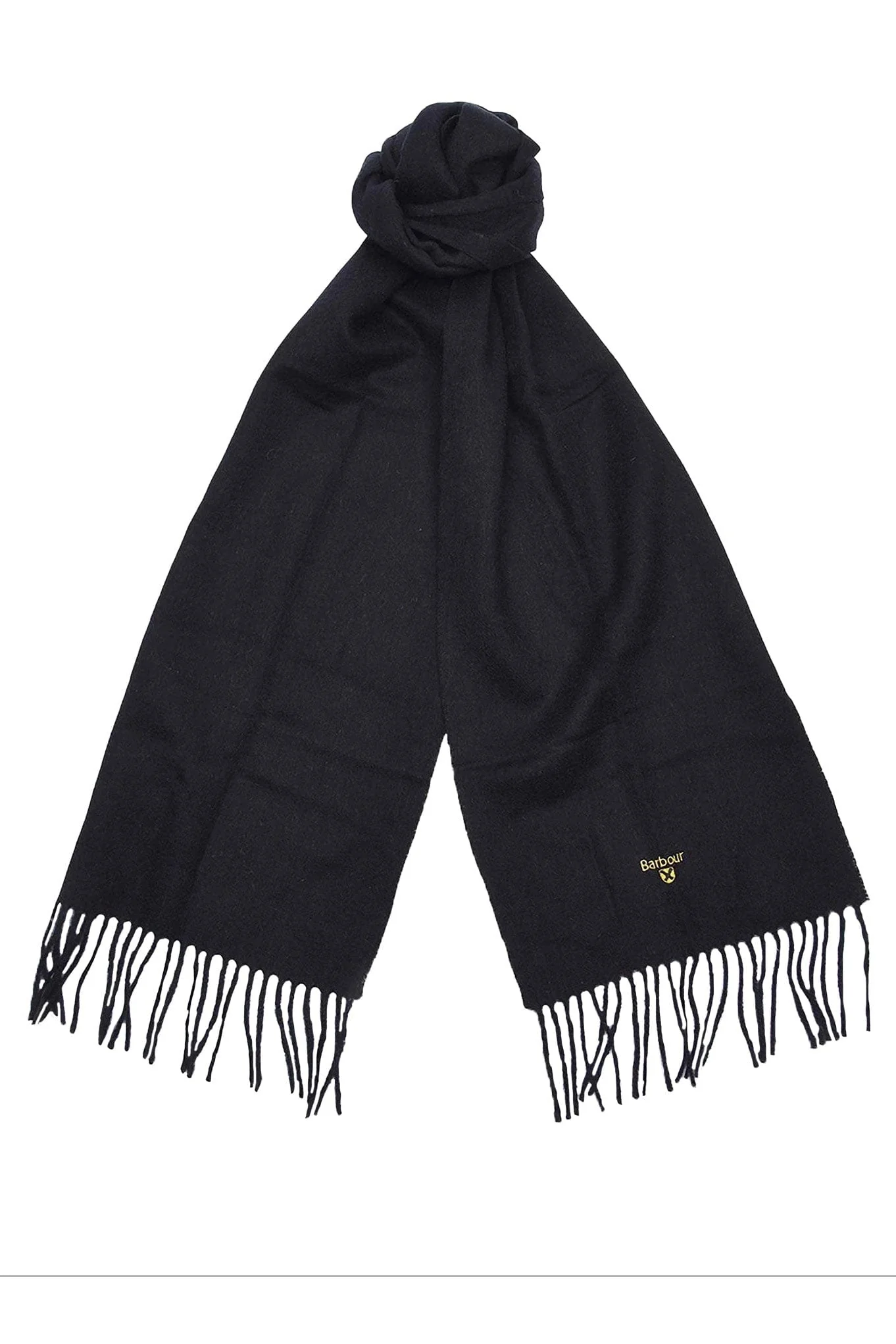 Plain Lambswool Scarf - Black