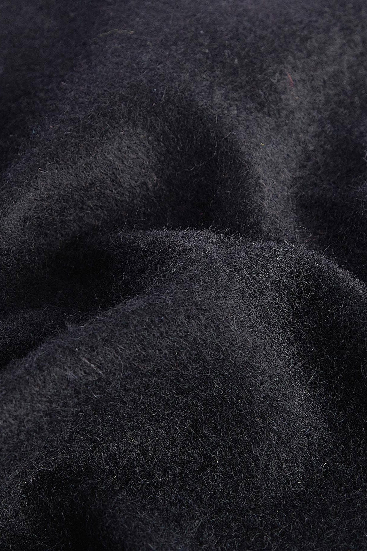 Plain Lambswool Scarf - Black - Image 5