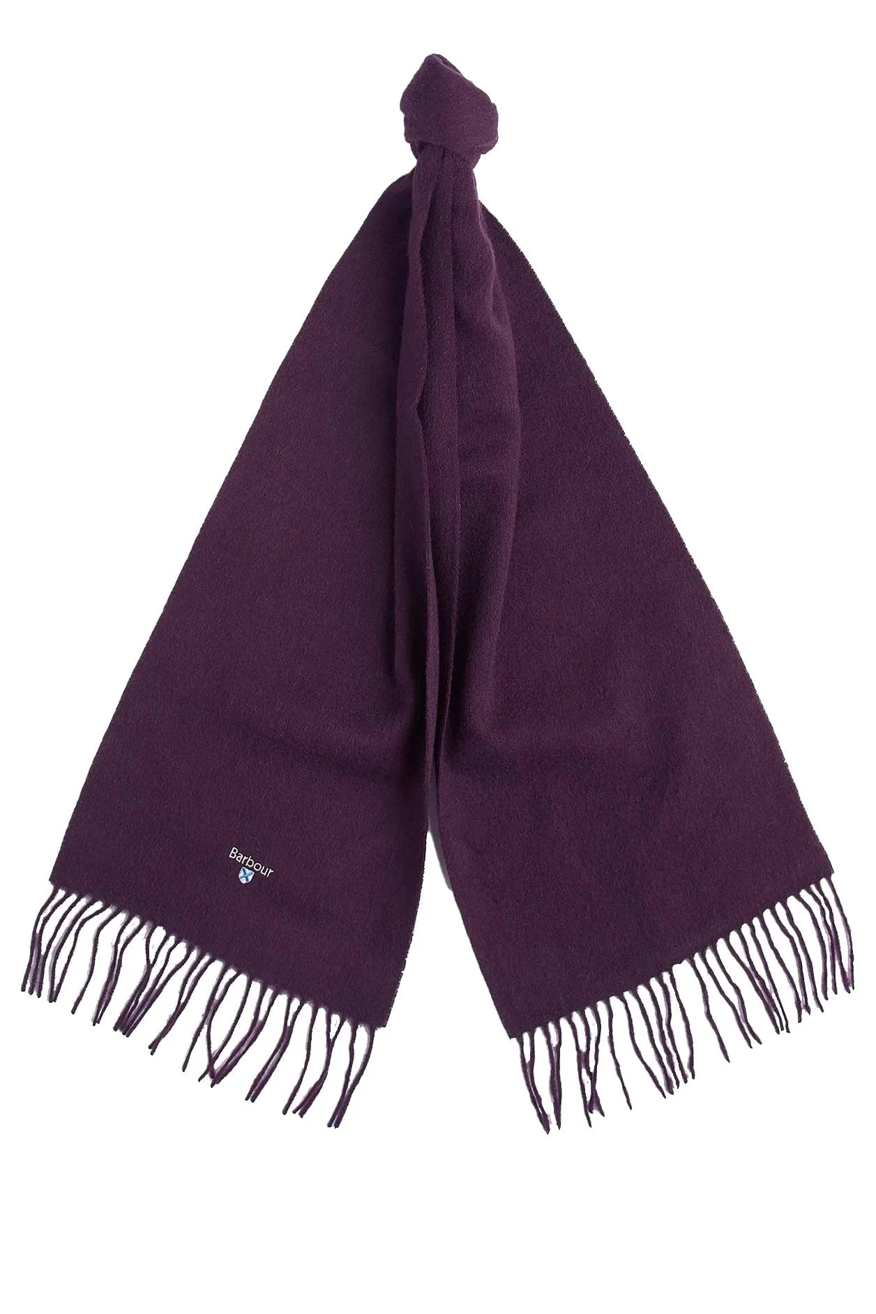 Plain Lambswool Scarf - Damson