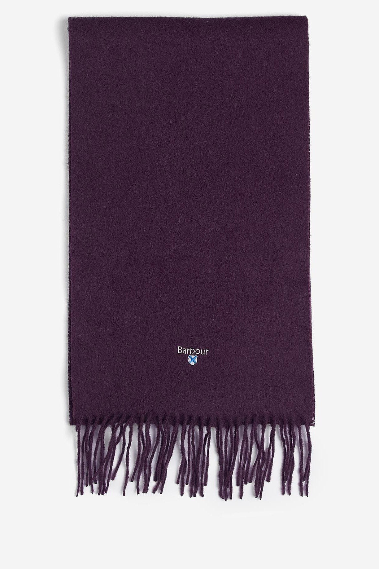 Plain Lambswool Scarf - Damson - Image 2