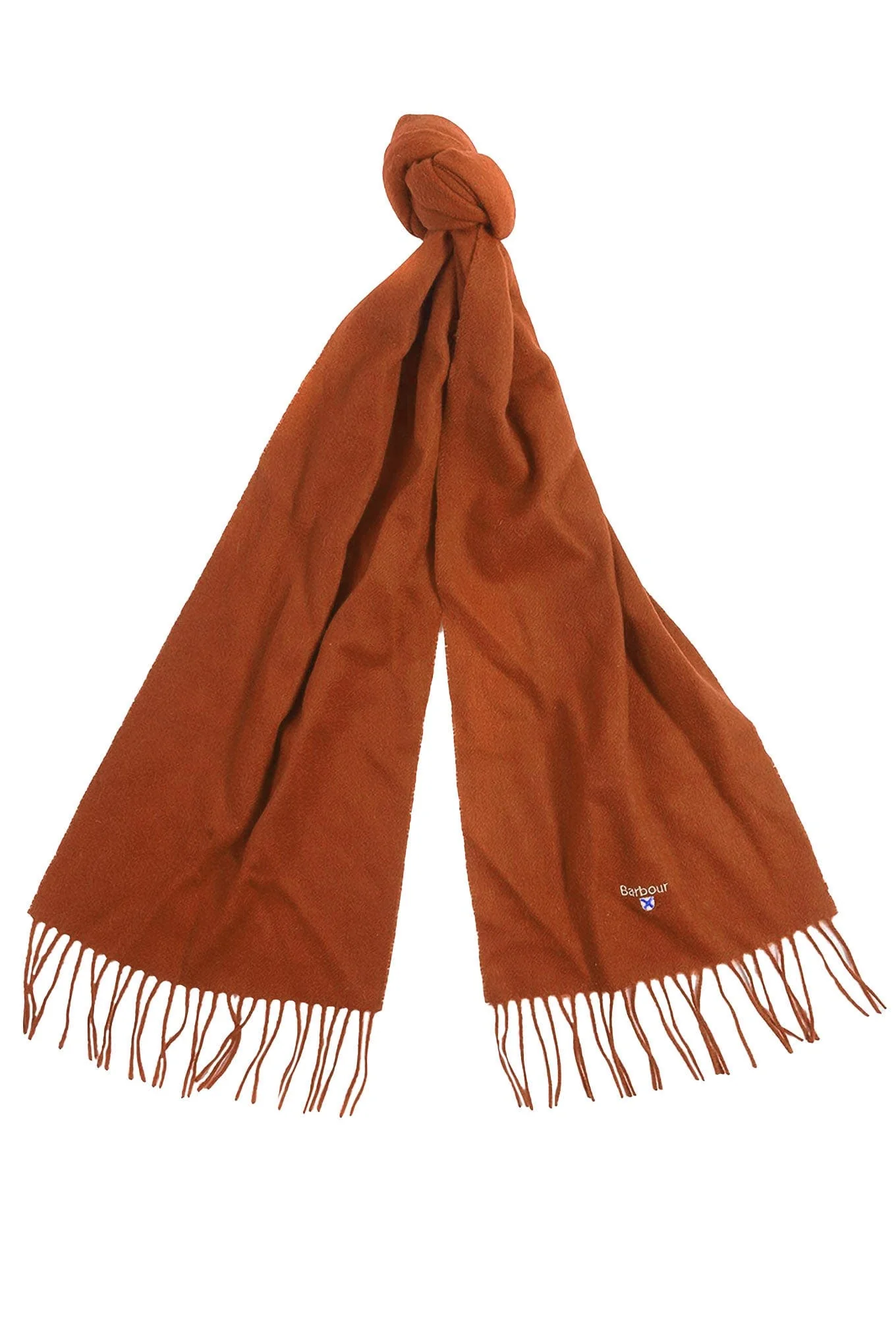 Plain Lambswool Scarf - Dark Ginger
