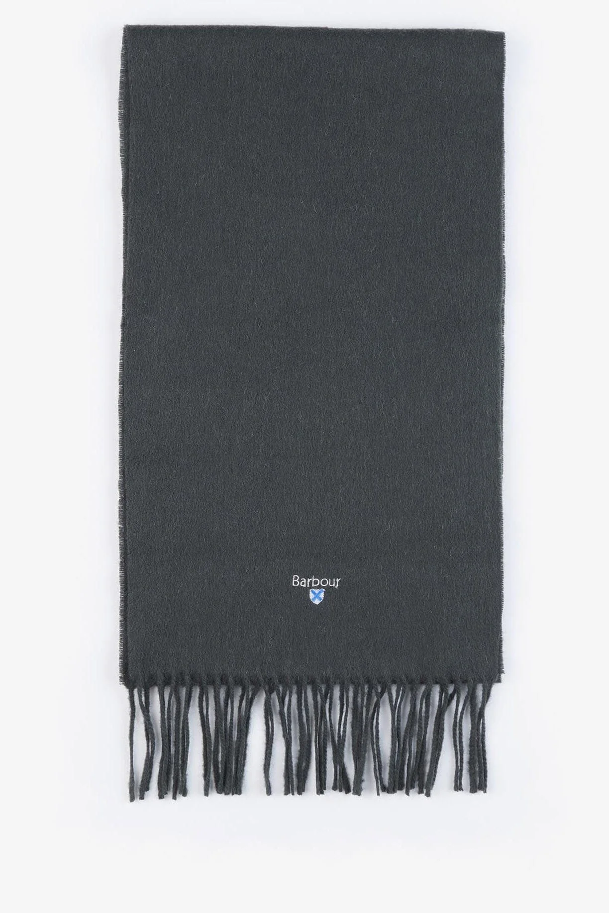 Plain Lambswool Scarf - Forest Green - Image 2