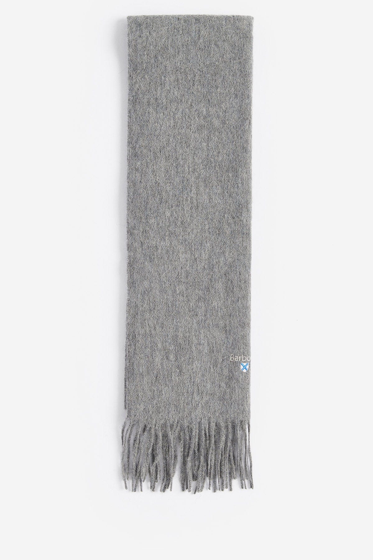 Plain Lambswool Scarf - Light Grey Marl - Image 2
