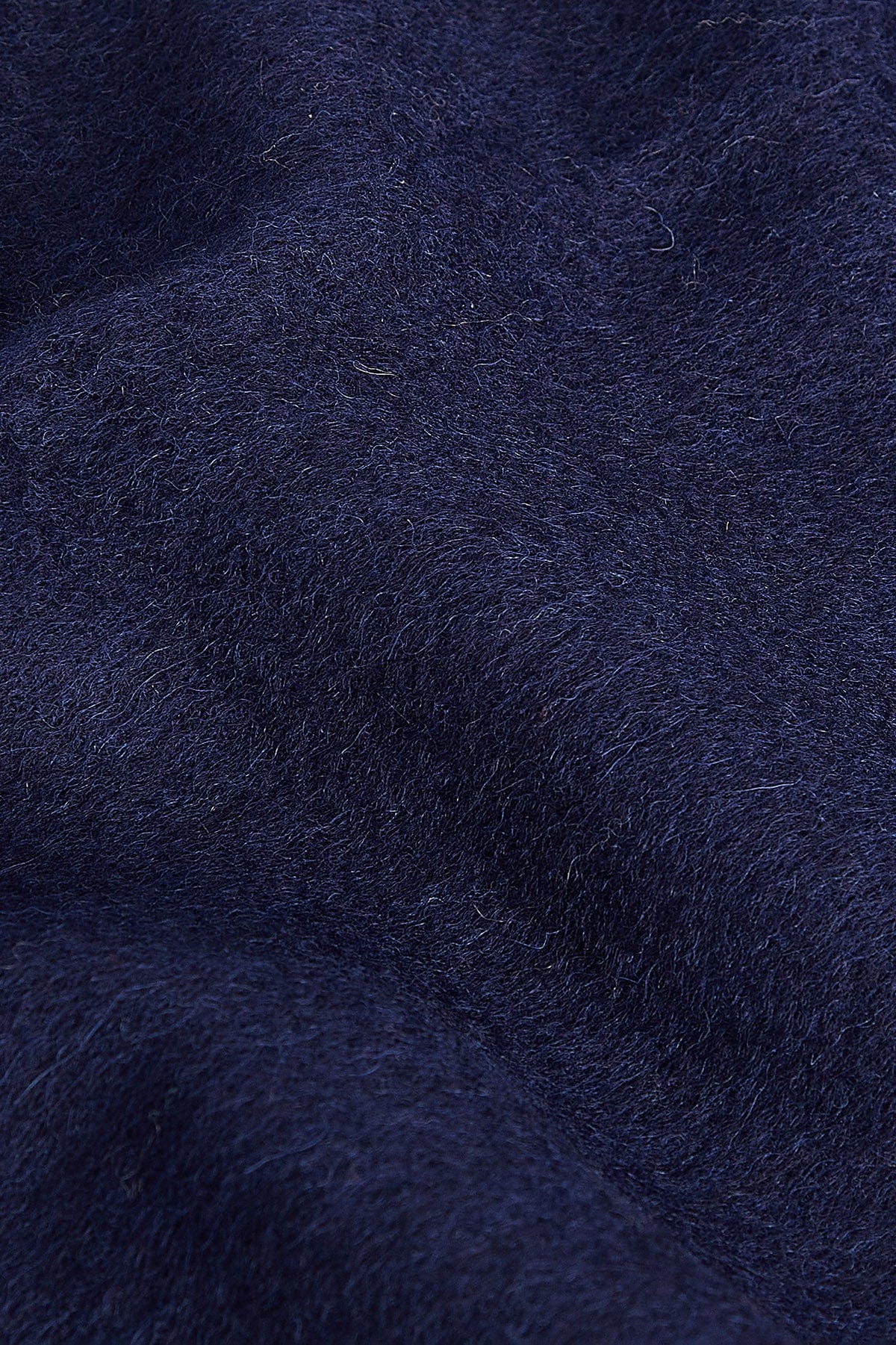 Plain Lambswool Scarf - Navy - Image 4