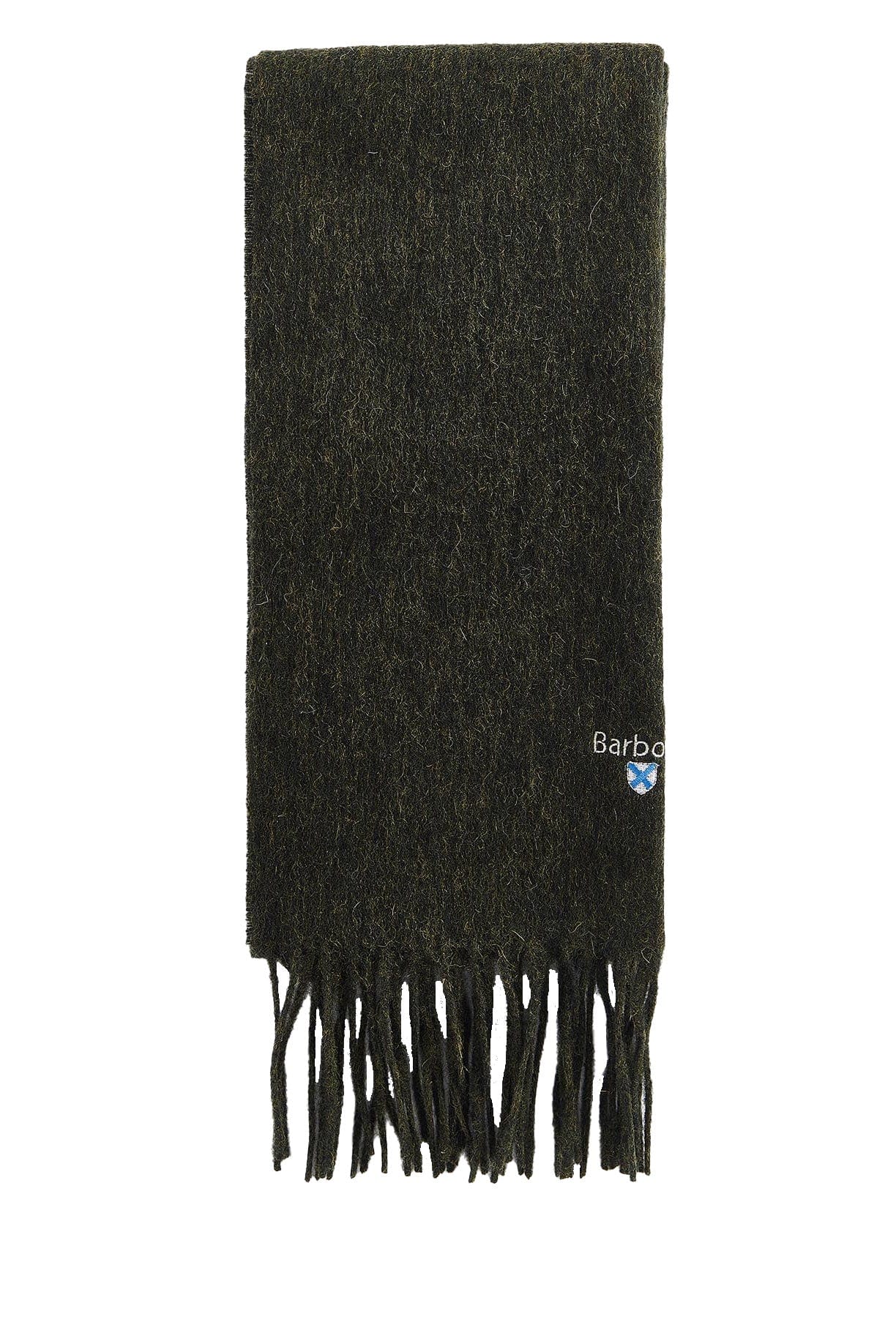 Plain Lambswool Scarf - Seaweed - Image 2