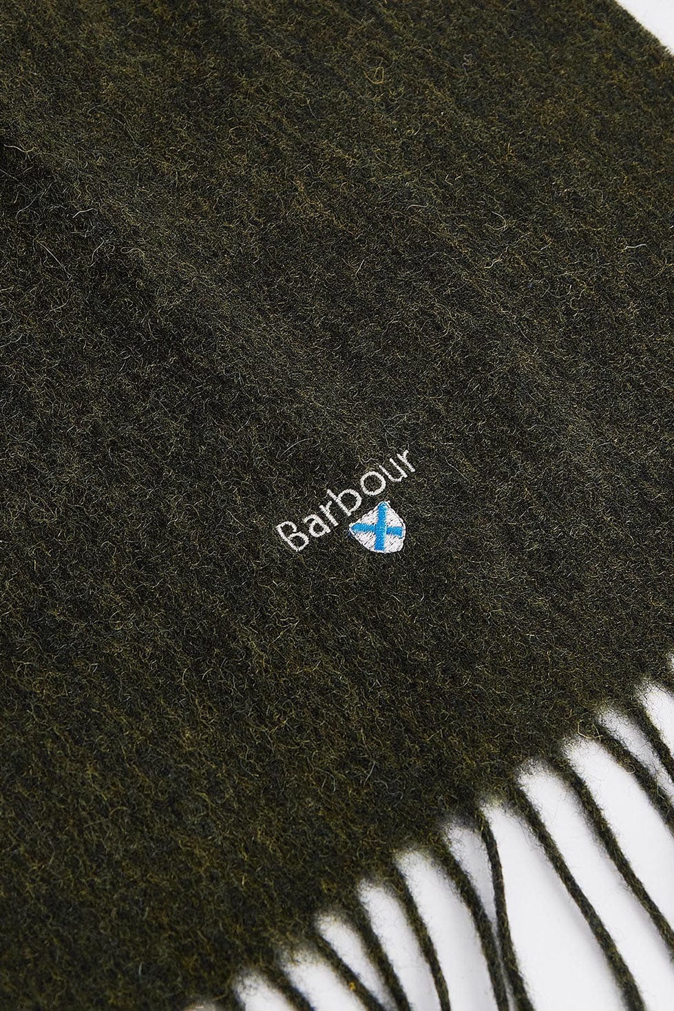 Plain Lambswool Scarf - Seaweed - Image 3