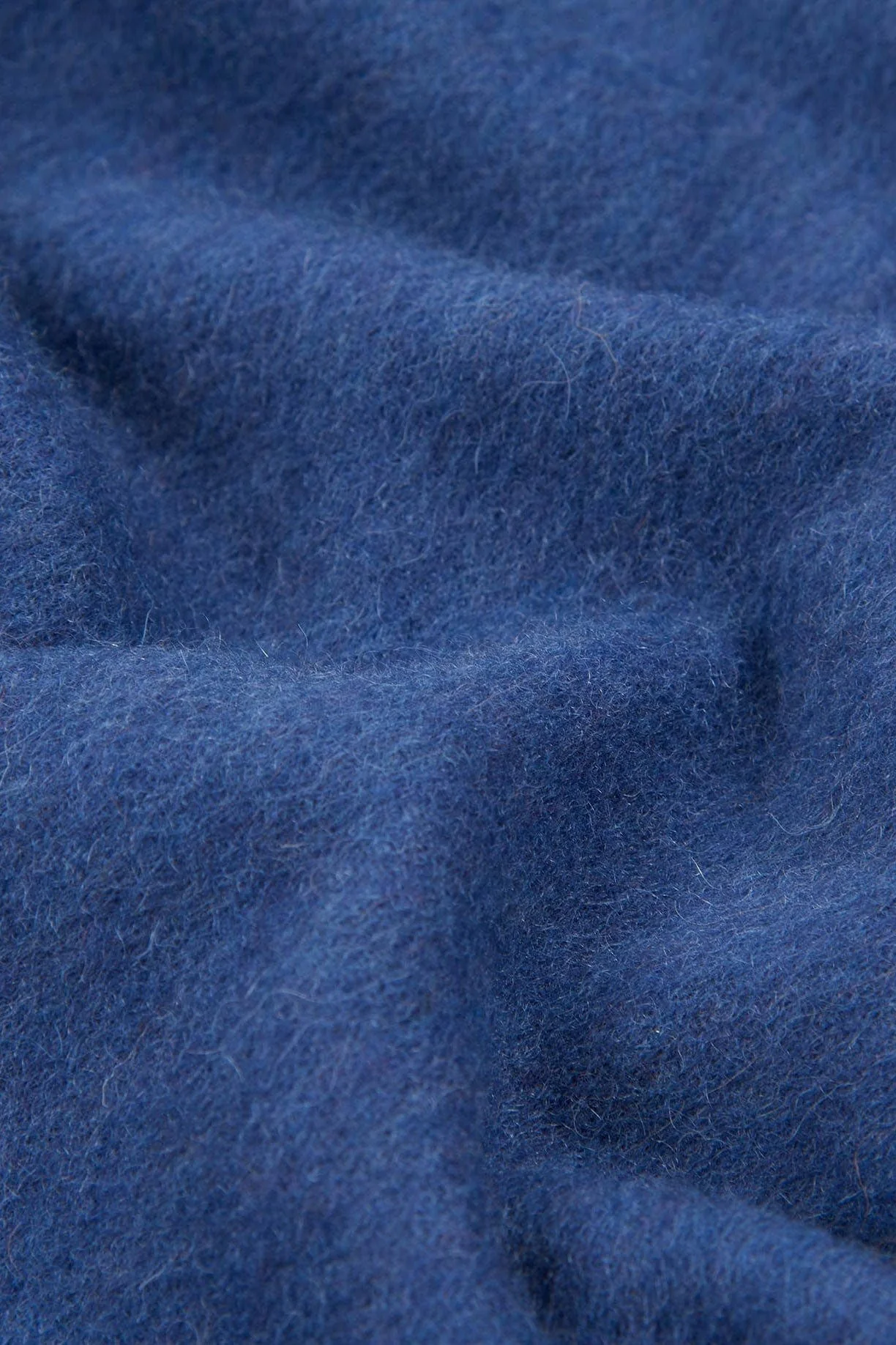 Plain Lambswool Scarf - True Navy - Image 5