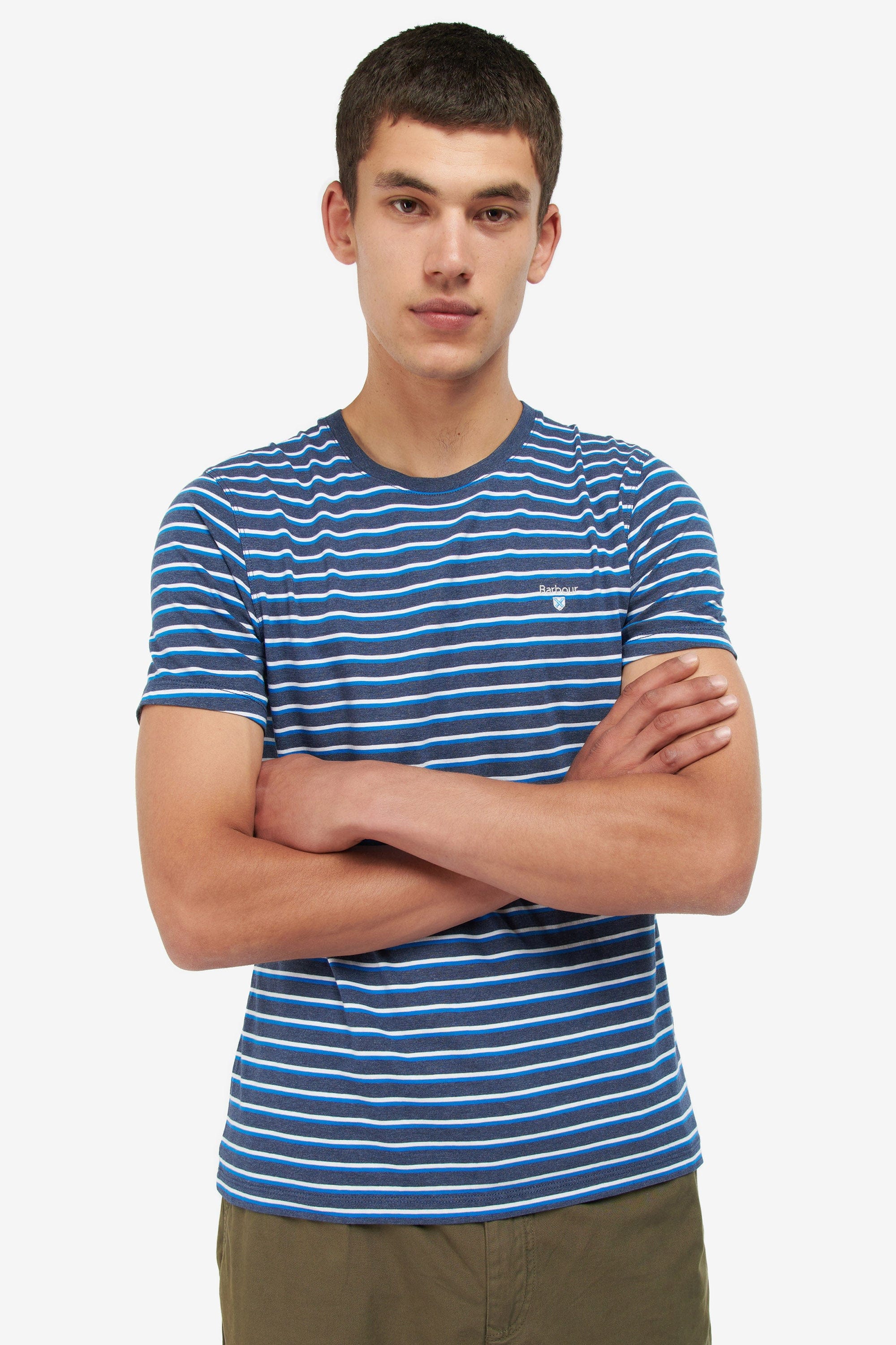 Ponte Stripe T Shirt - Navy - Image 2