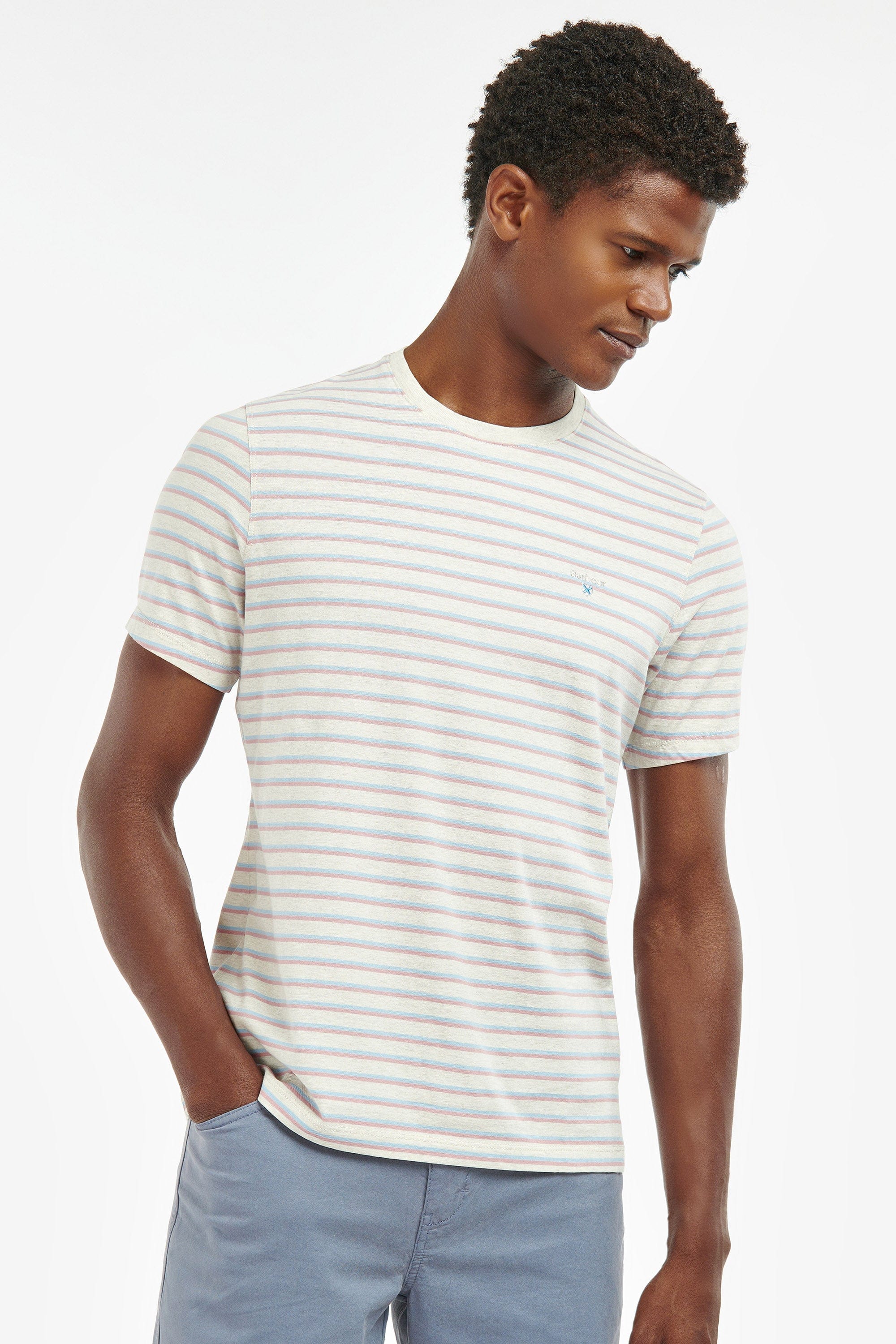 Ponte Stripe T Shirt - White - Image 2