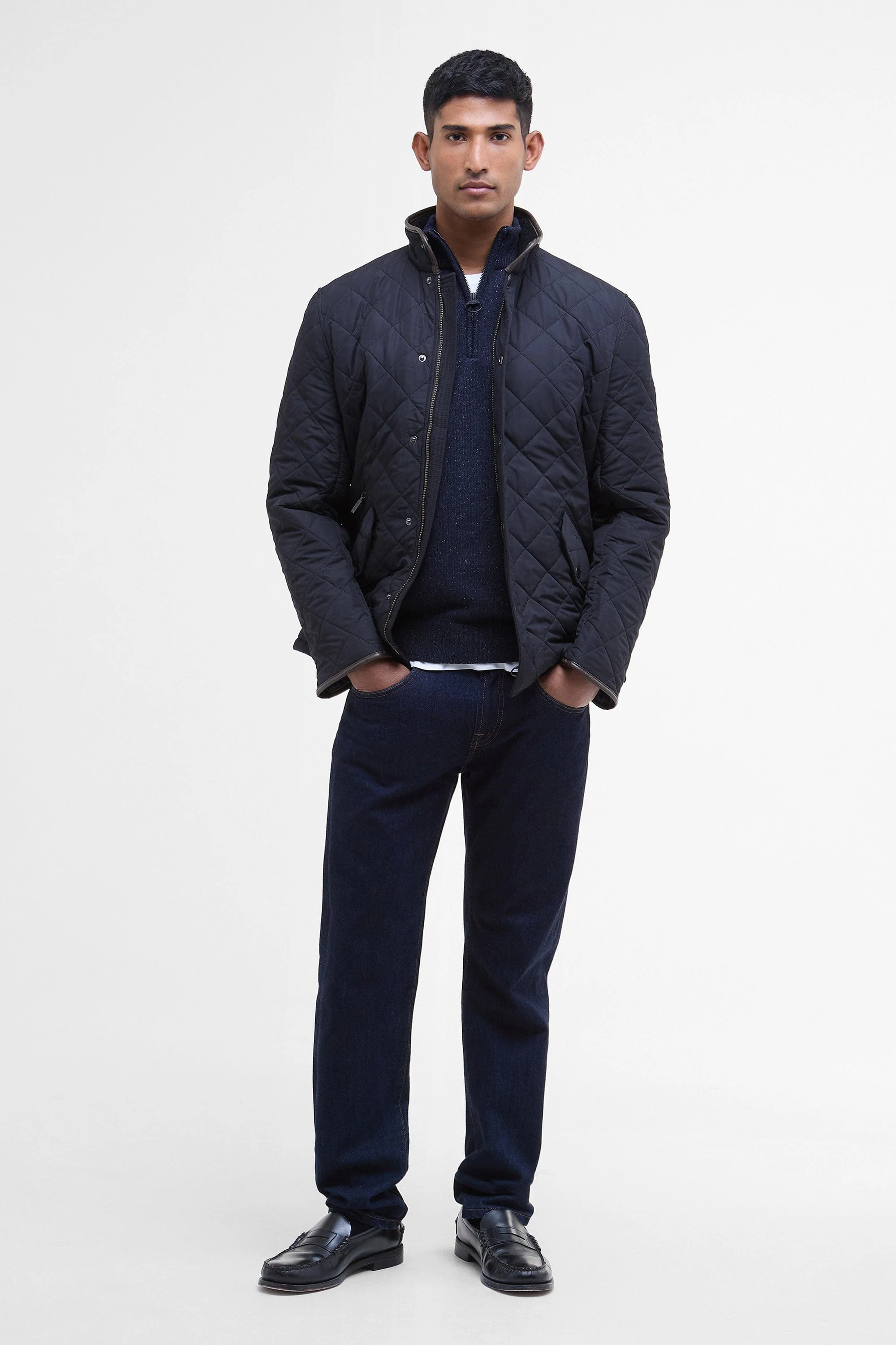 Powell Tailored Quilted Jacket - Navy - Image 2