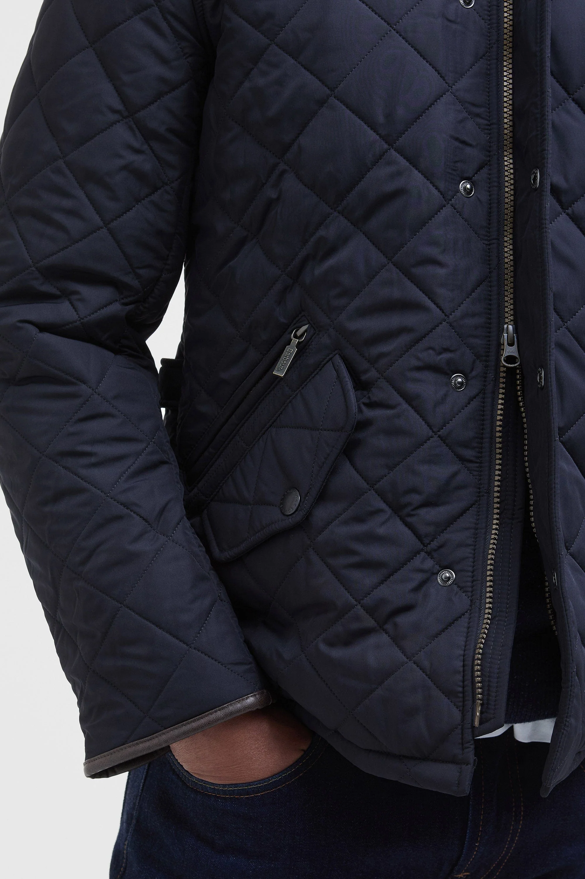 Powell Tailored Quilted Jacket - Navy - Image 6
