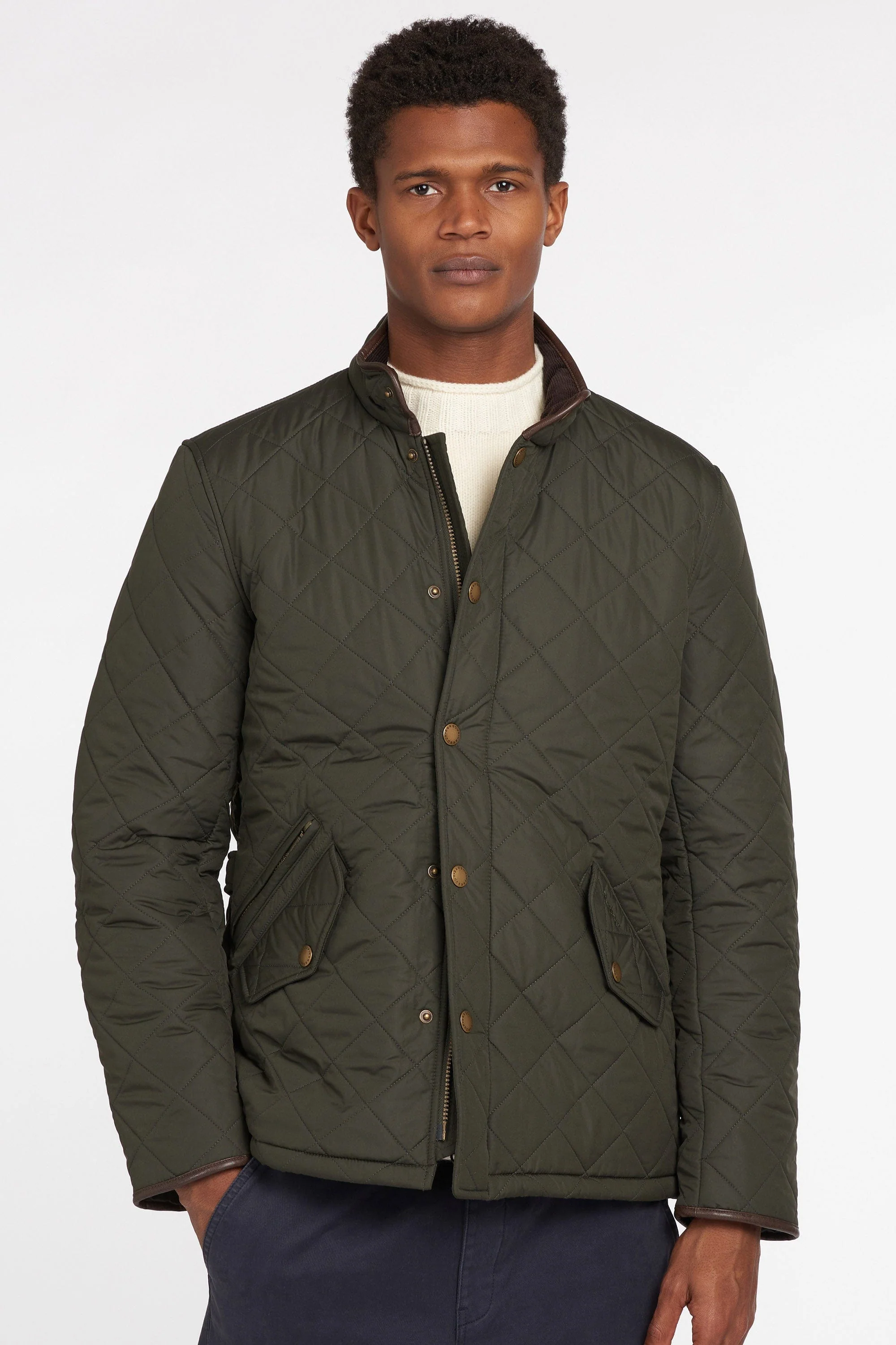 Powell Tailored Quilted Jacket - Sage - Image 2