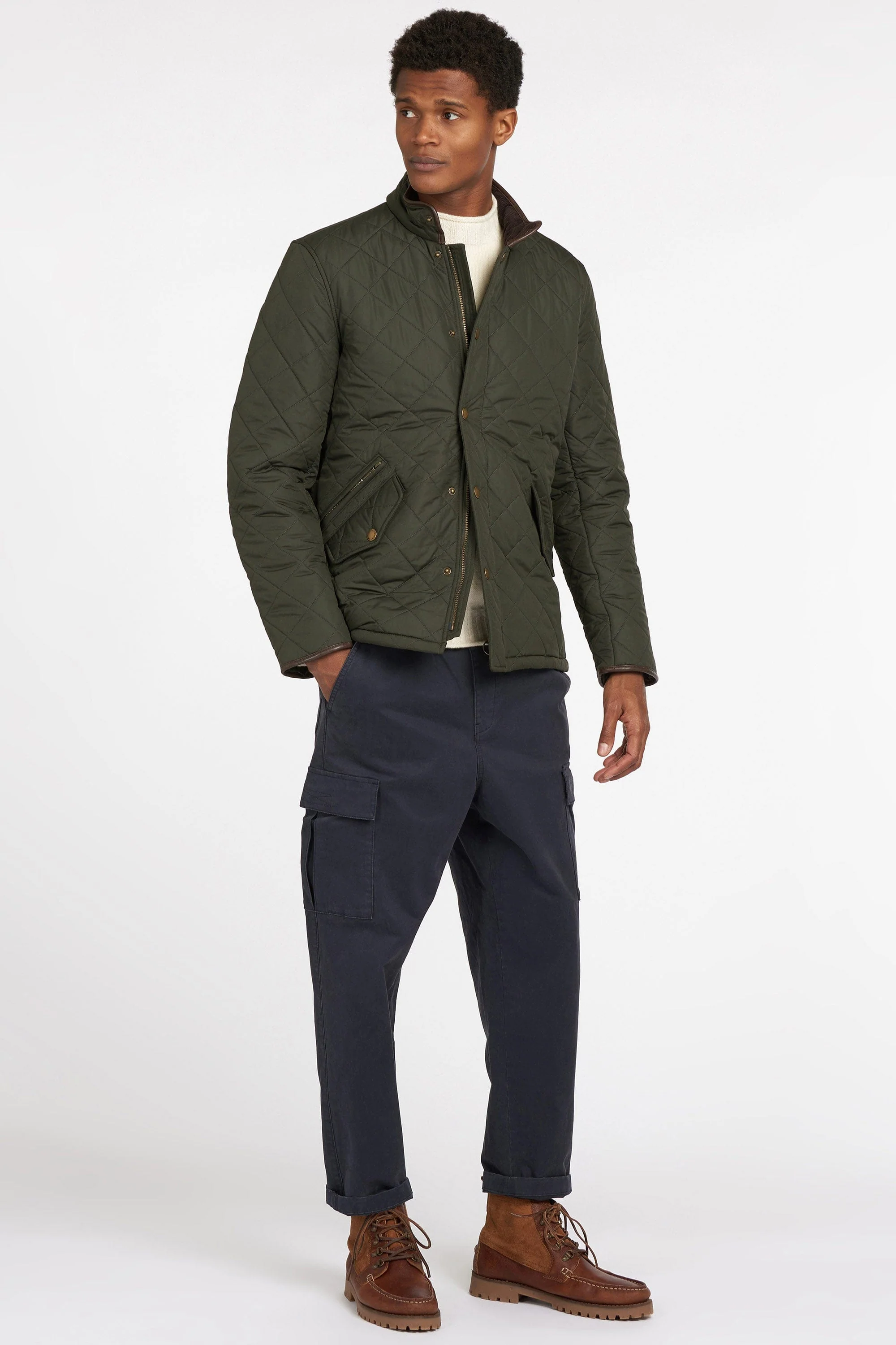 Powell Tailored Quilted Jacket - Sage - Image 4