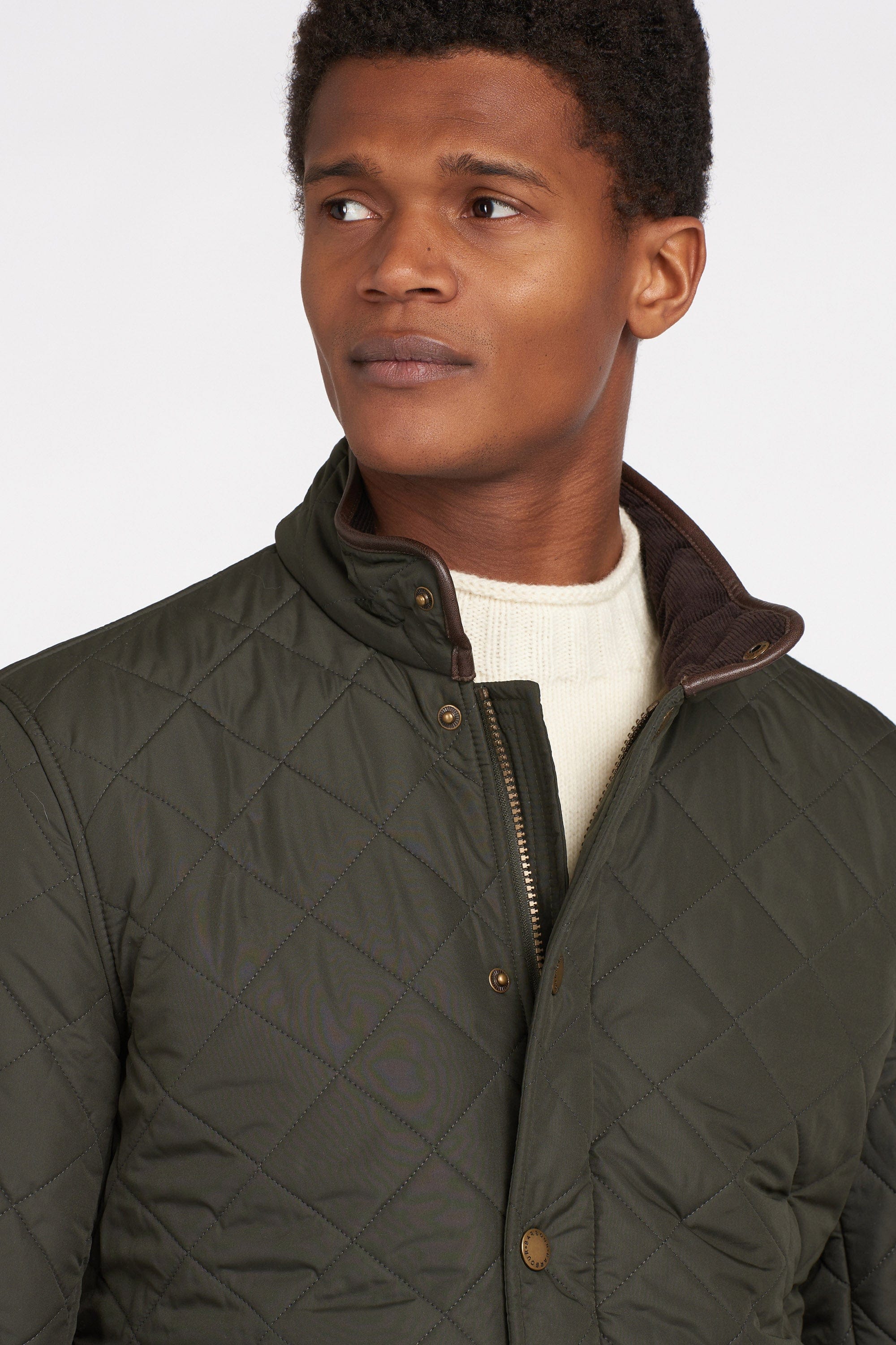 Powell Tailored Quilted Jacket - Sage - Image 5