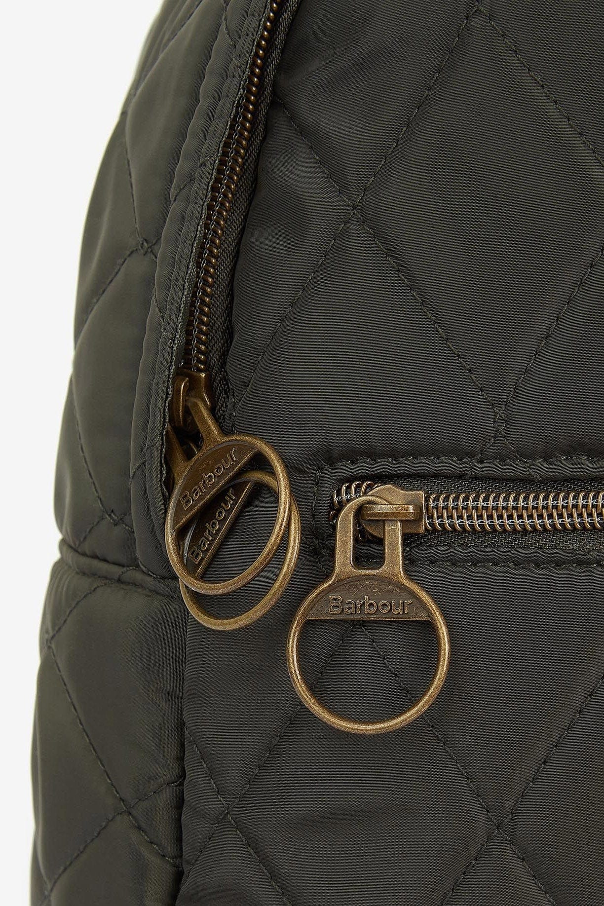 Quilted Backpack - Olive - Image 6