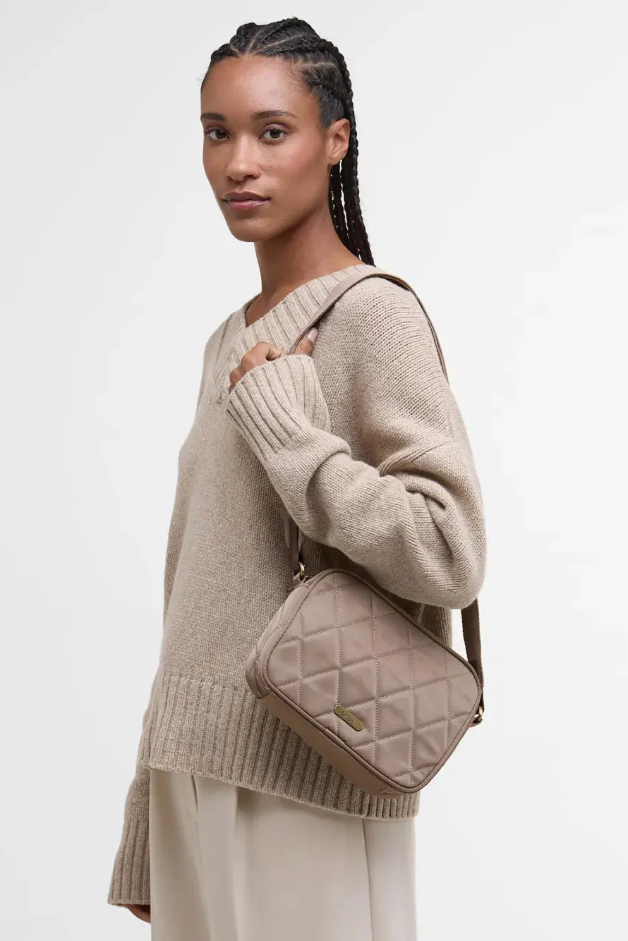 Quilted Crossbody Bag - Sand - Image 2