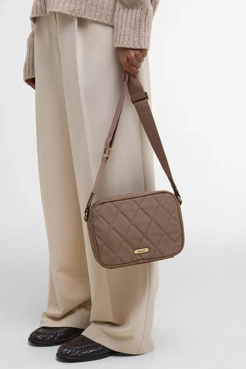 Quilted Crossbody Bag - Sand - Image 3