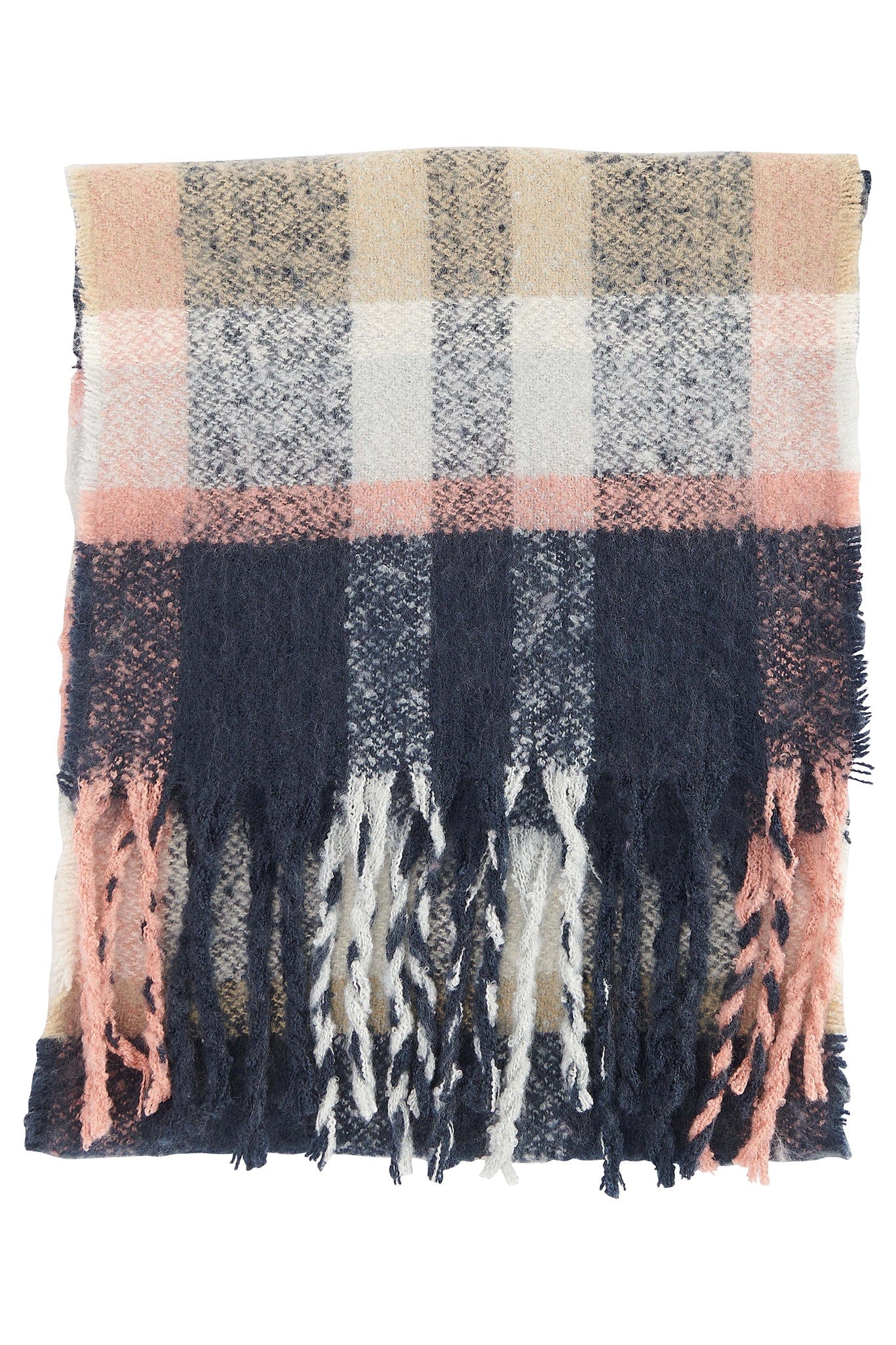 Rawson Check Scarf - Navy/Pink Rust - Image 3