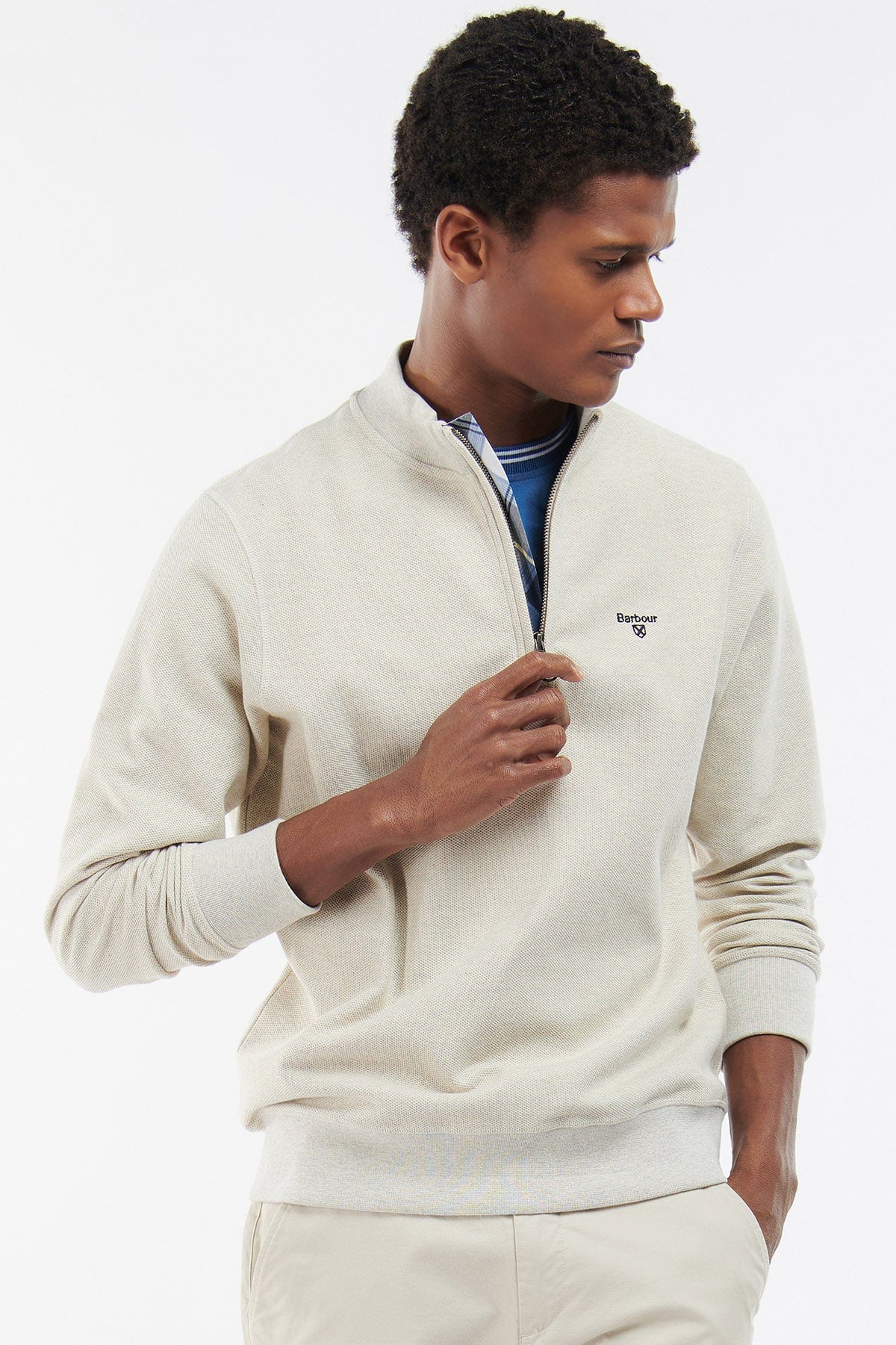 Rigg Half Zip - Ecru - Image 2
