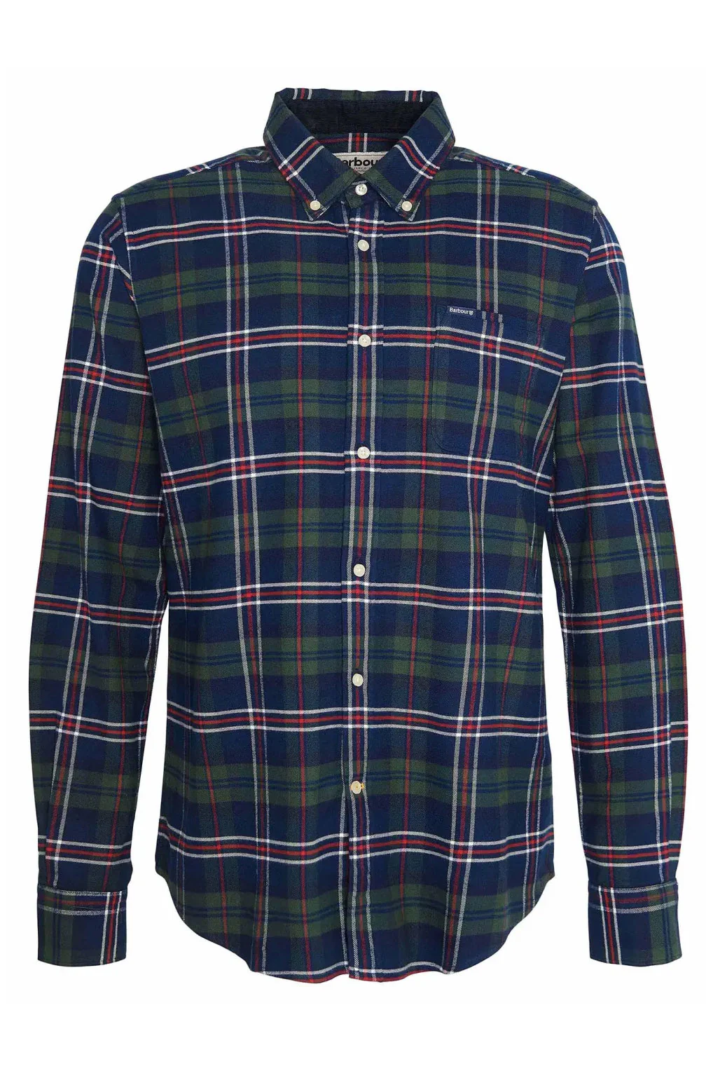 Ronan Tailored Brushed Cotton Shirt - Deep Blue